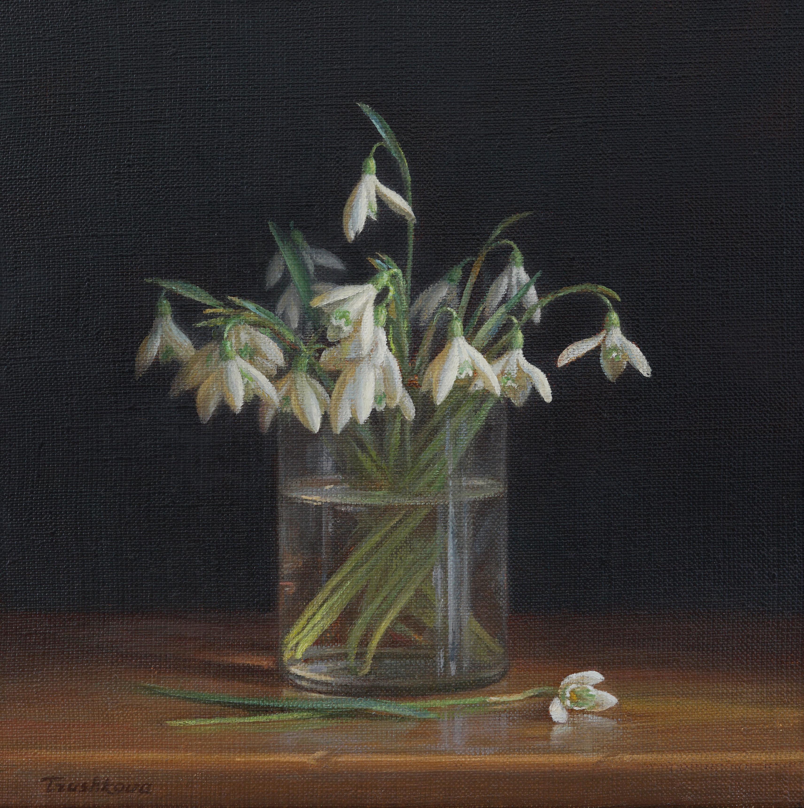 Snowdrops. Original oil painting For Sale 2