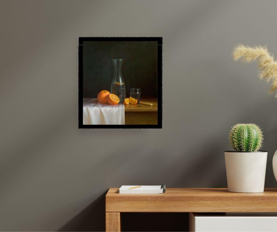 Stilleben mit Zitrusfrüchten-originales realistisches Ölgemälde zu verkaufen-zeitgenössische Kunst – Painting von Irina Trushkova