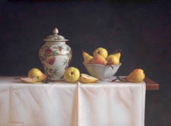 Still life with Pears- original realism still life painting-contemporary Art