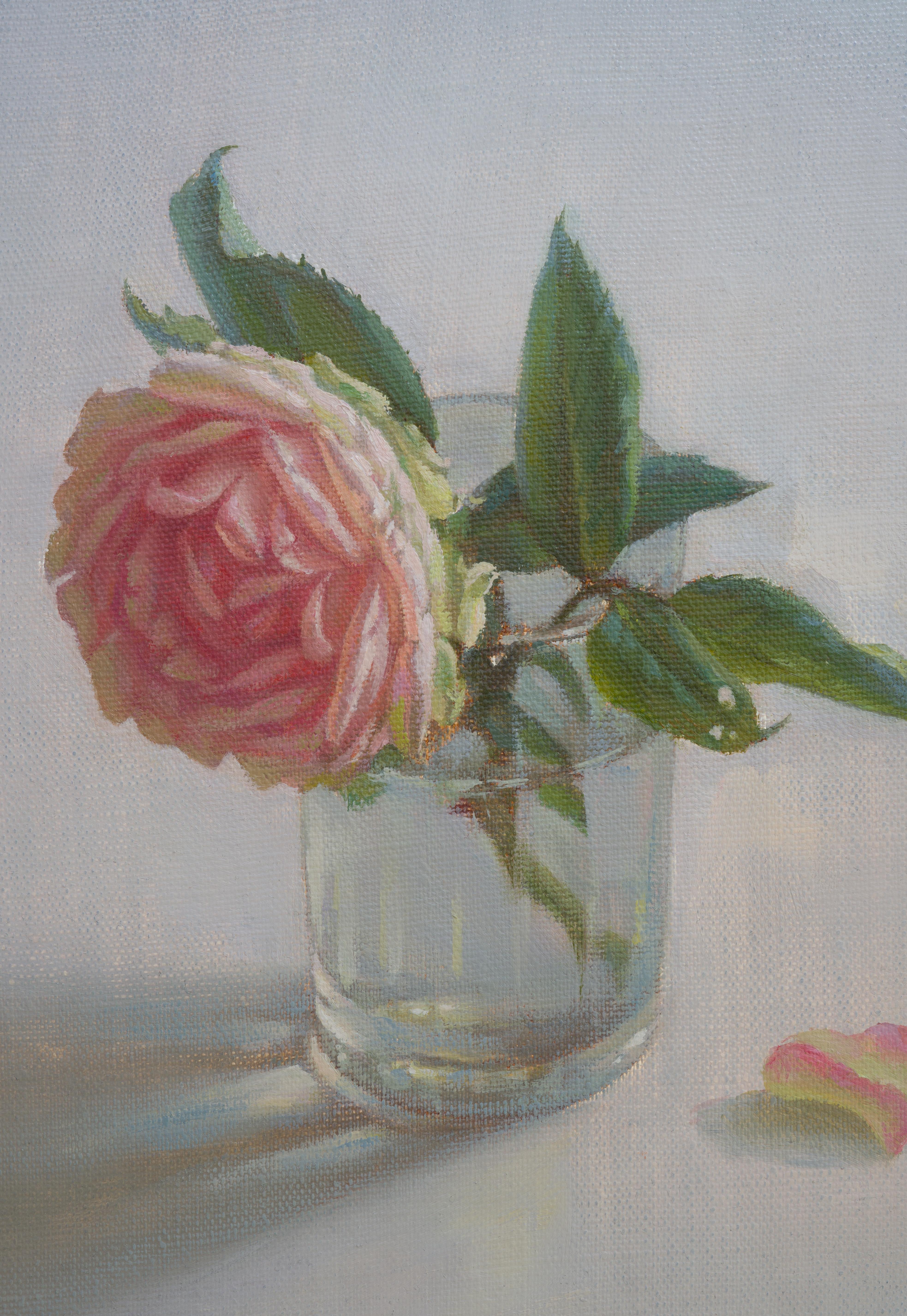 What the rose tell me - Realist Painting by Irina Trushkova