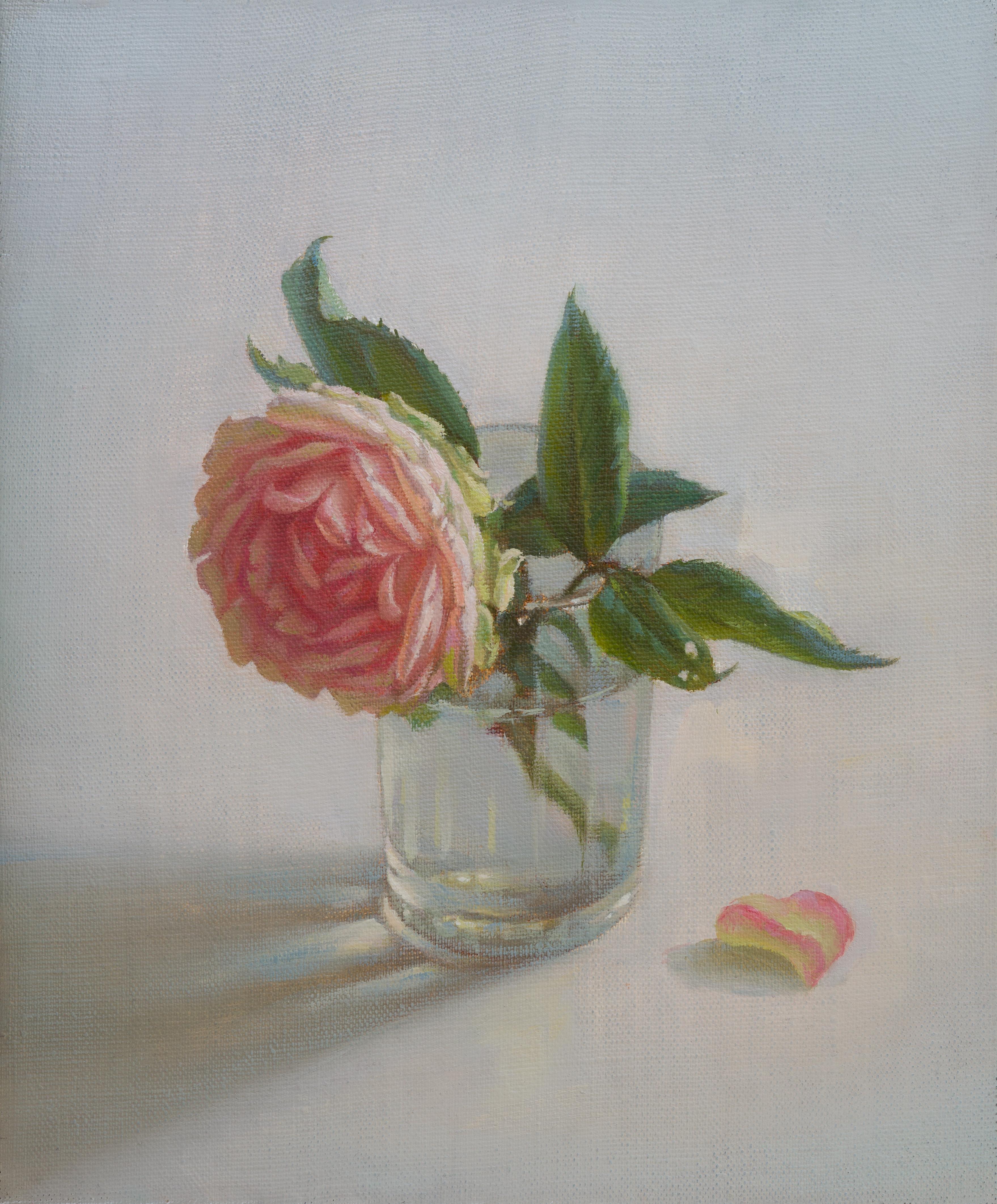 Irina Trushkova Still-Life Painting – Was die Rose mir sagt