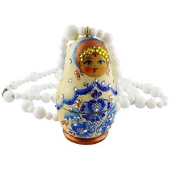 Irina Volkonskii Jewelled Matriochka Sautoir Necklace