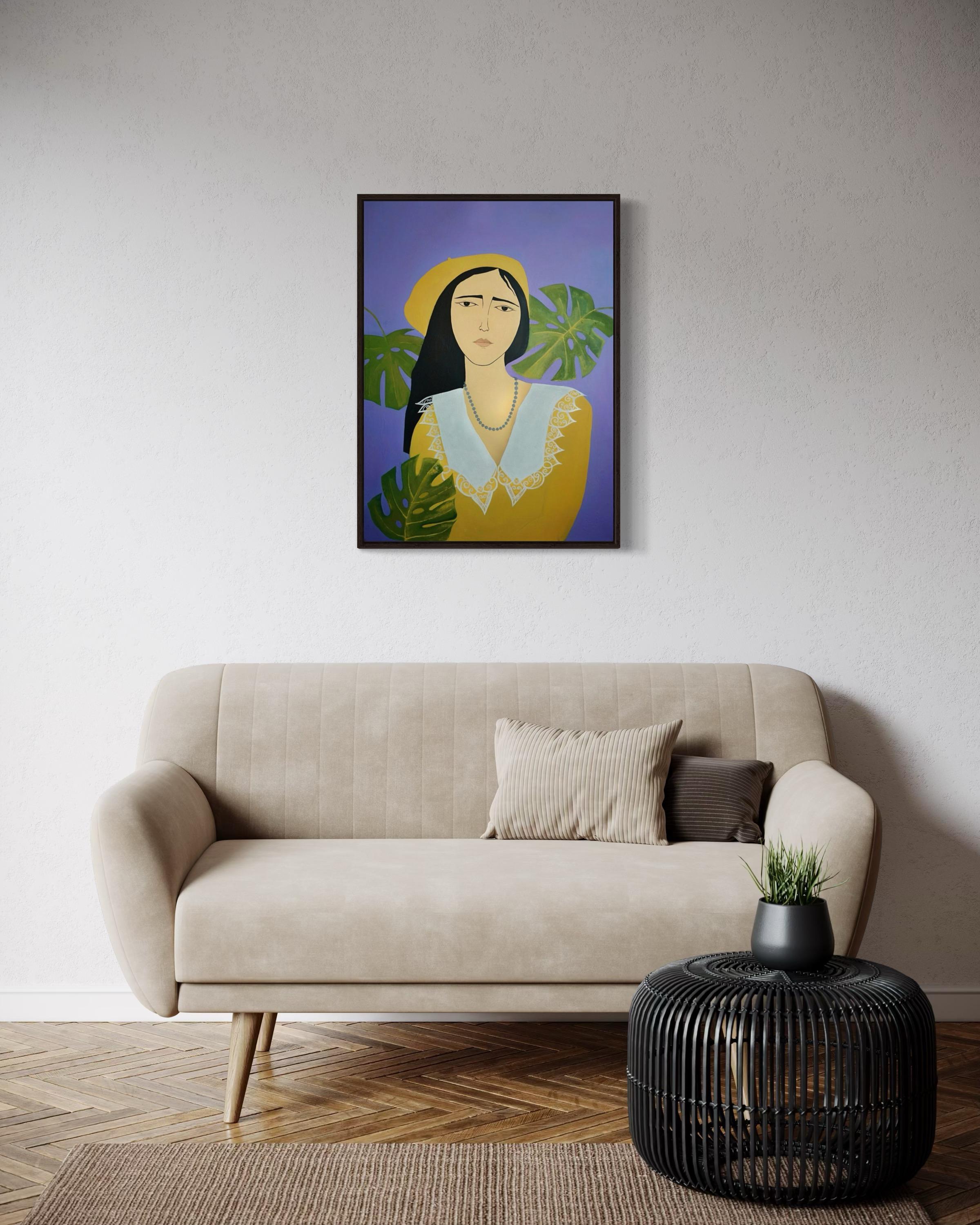 Ragazza, 75x55 cm, acrilico, tela in vendita 2