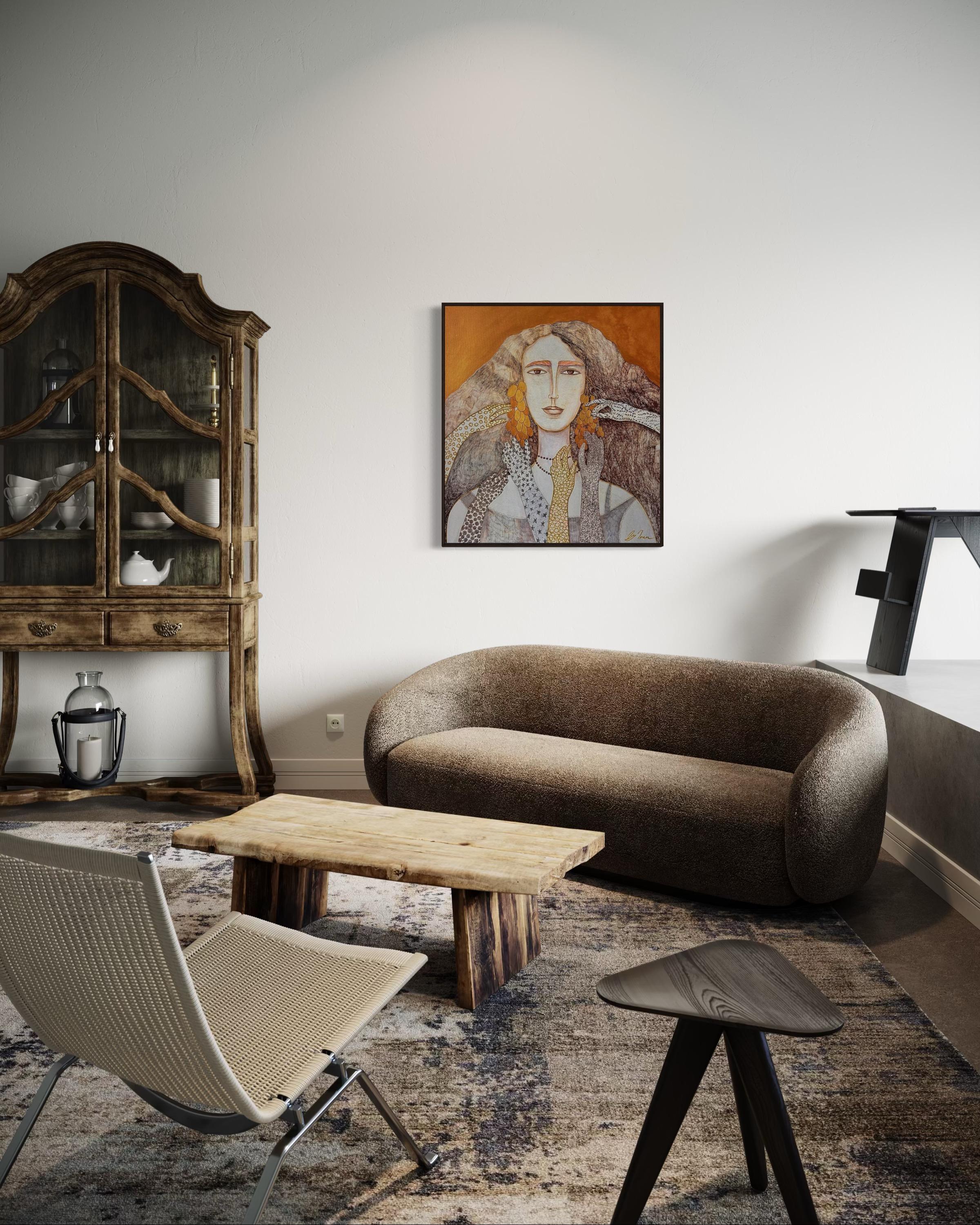 Vita, 110x100cm, acrilico, tela in vendita 2