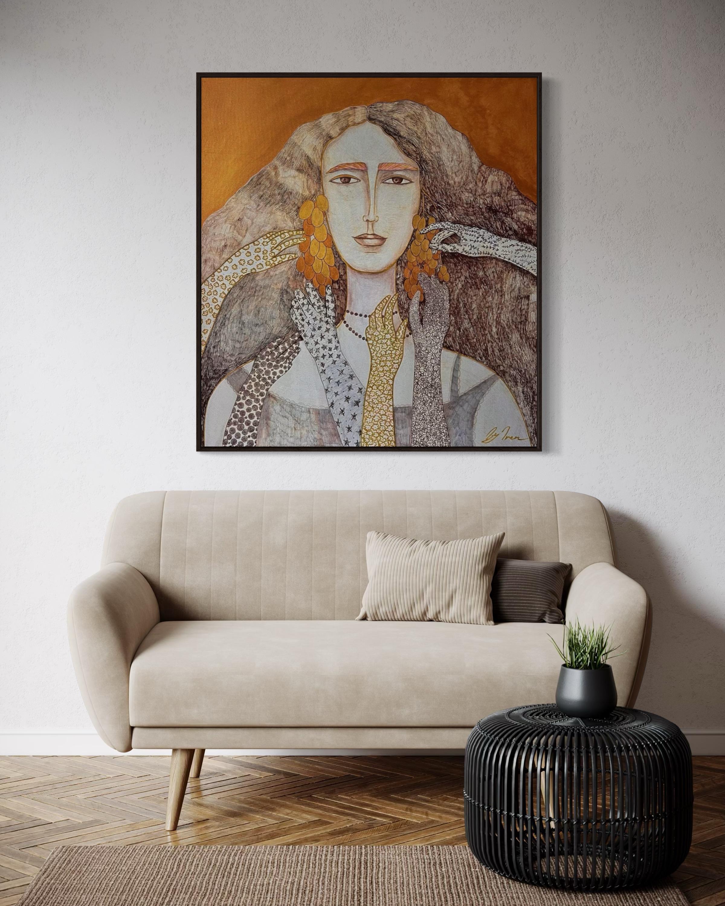 Vita, 110x100cm, acrilico, tela in vendita 3