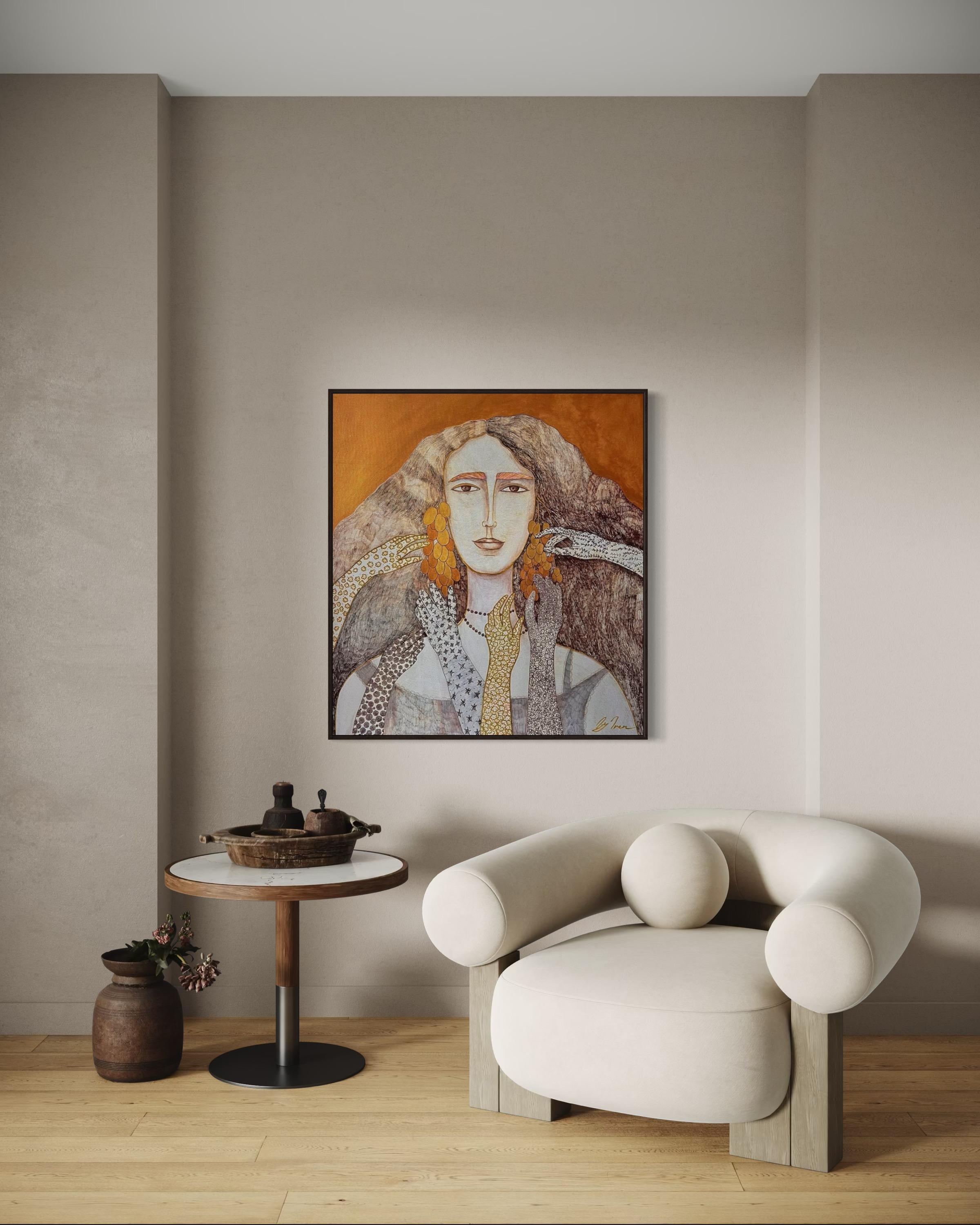Vita, 110x100cm, acrilico, tela in vendita 5