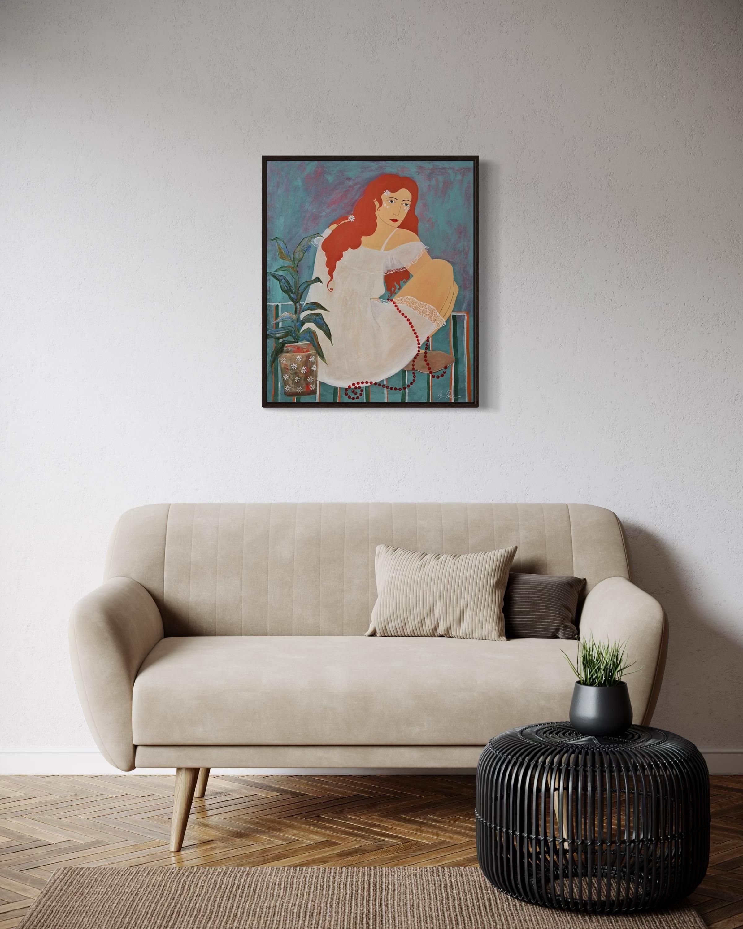 Non Matilda, 70x60 cm, acrilico, tela in vendita 4