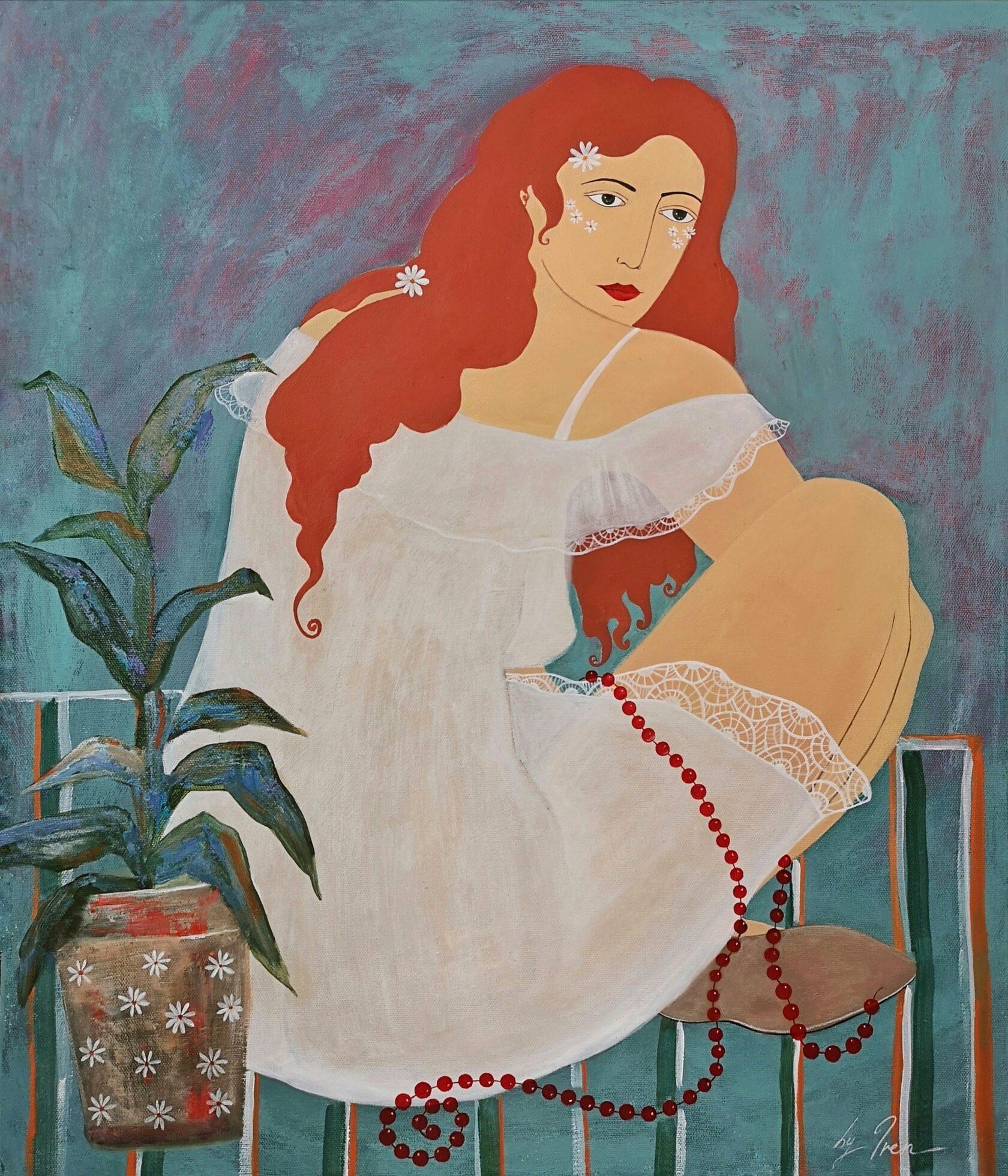 Non Matilda, 70x60 cm, acrilico, tela - Art di Irina Yakovleva