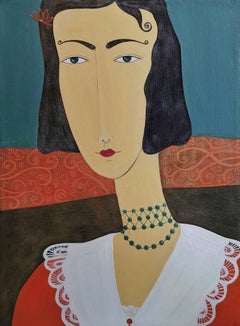 Portrait of a girl, 40x30 cm, acrylic, canvas