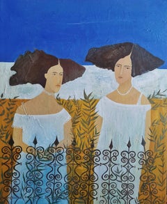 conversation, 55 x45 cm, acrylique, toile