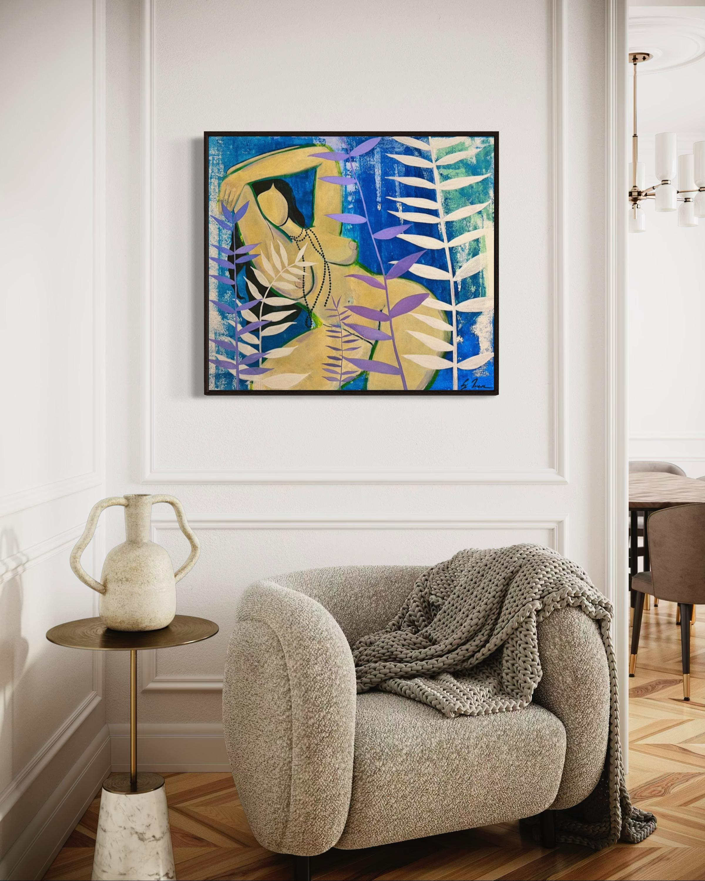 Toile/acrylique Siesta 80x90cm en vente 1