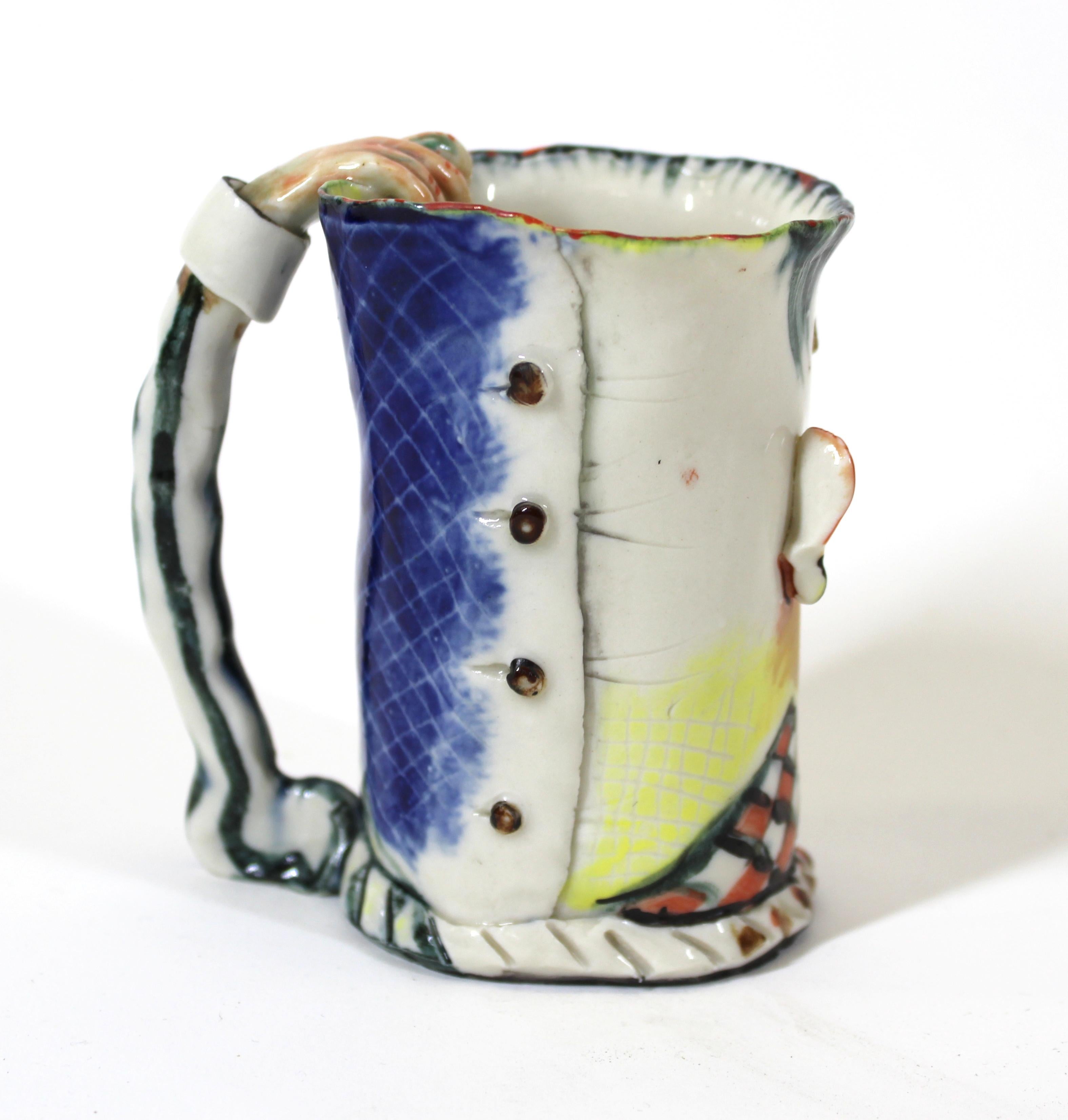 Irina Zaytceva Folk Art Figural Porcelain Cup In Good Condition In New York, NY