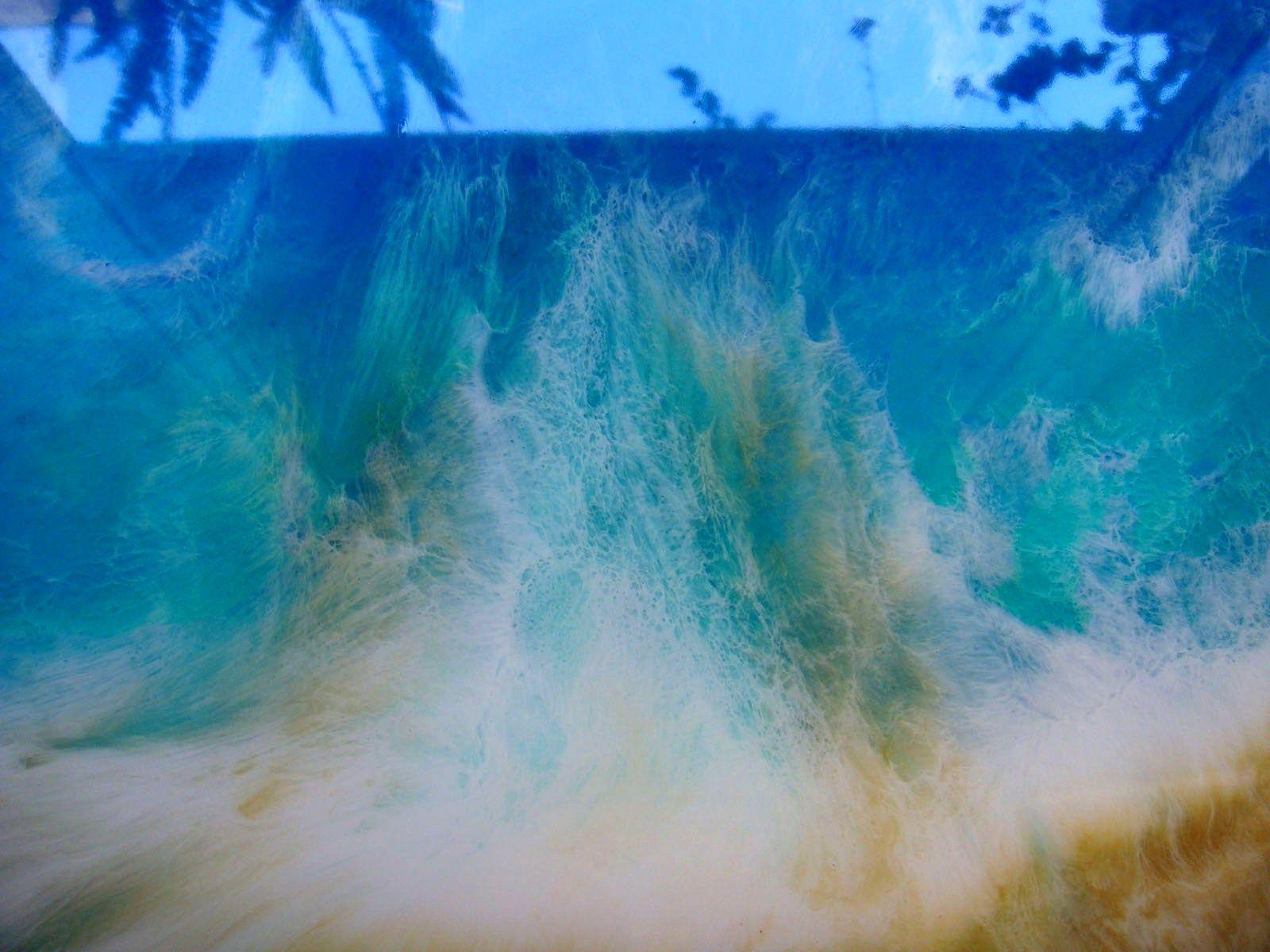 MARE TURCHESE, tecnica mista su pannello di Wood - Mixed Media Art Astratto di Irini Karpikioti
