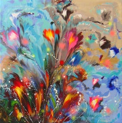 FLORES DE PRIMAVERA, Pintura, Acrílico sobre lienzo
