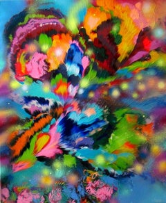 EMOTIONS OF FLOWERS, Painting, Acrylic on Canvas