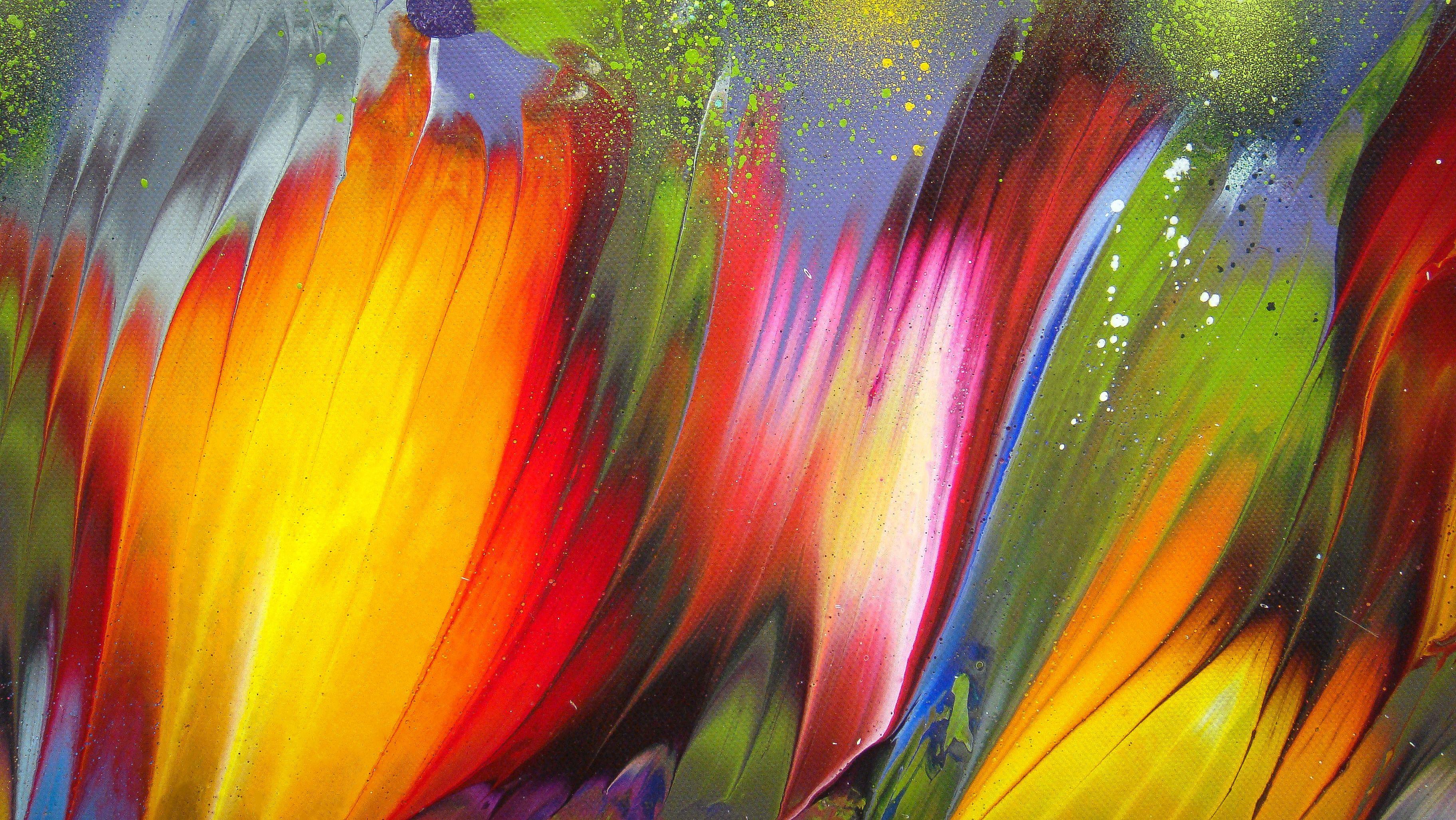 VERY LARGE Abstract painting      -------  Vibrant, colourful and expressive original painting,  Inspired by the beauty of nature, flowers and bright colors. The world we live in is made of colour. Colour is what creates beauty, energy. It evokes