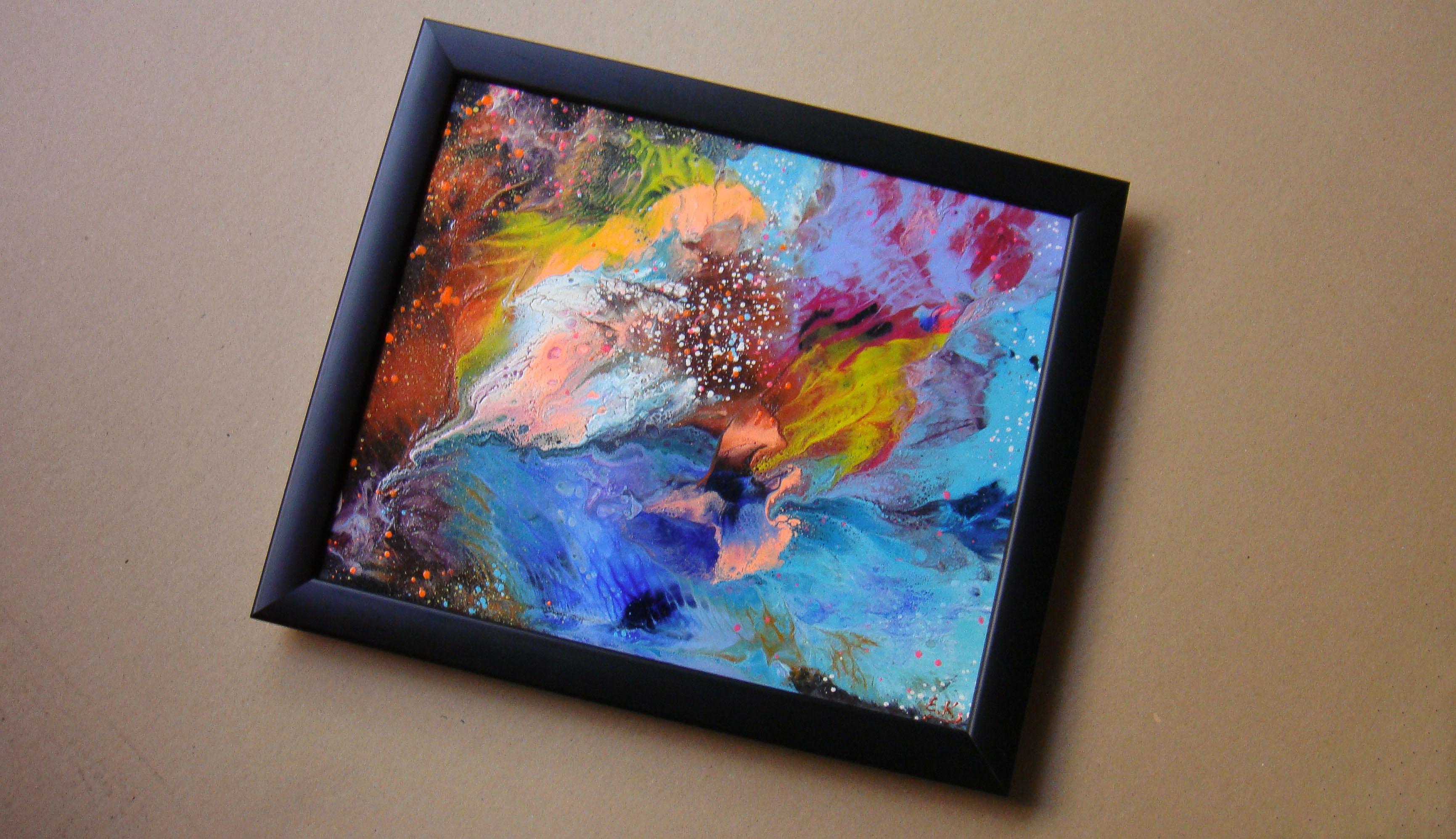 VOLO, Pittura, Acrilico su tela - Abstract Painting Grigio di Irini Karpikioti