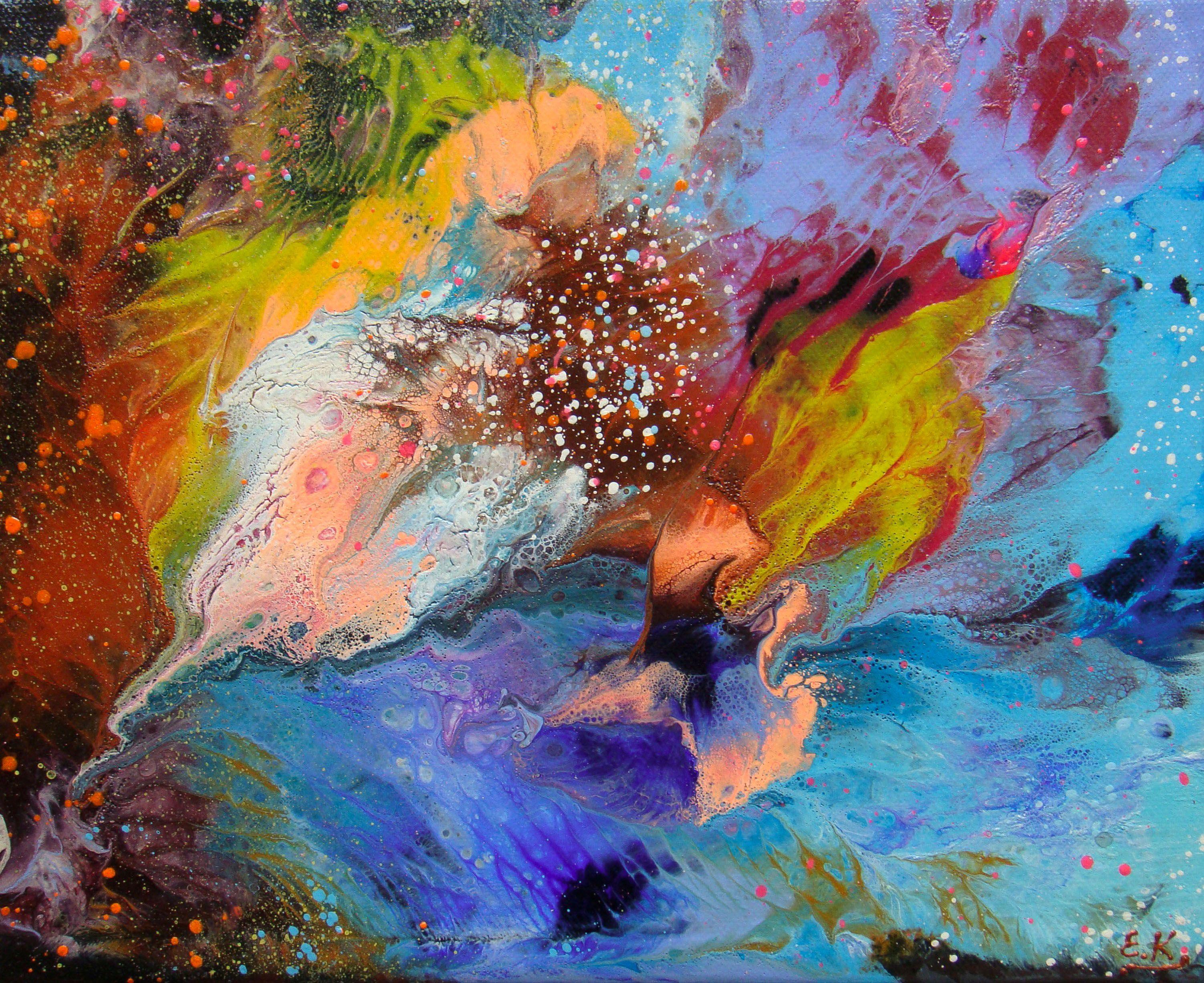 Abstract Painting di Irini Karpikioti - VOLO, Pittura, Acrilico su tela