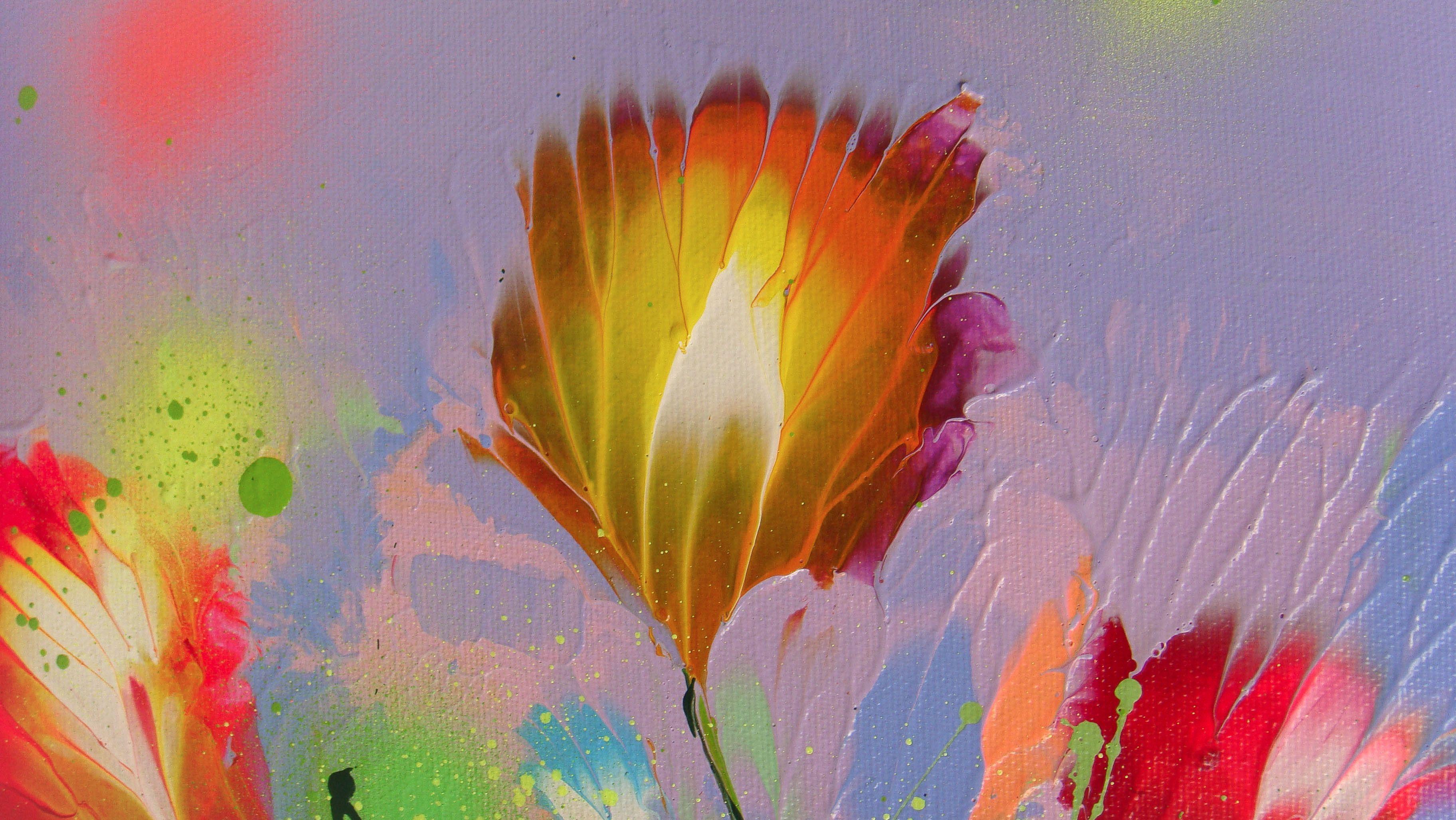 FLORAL MOMENT, Painting, Acrylic on Canvas For Sale 1