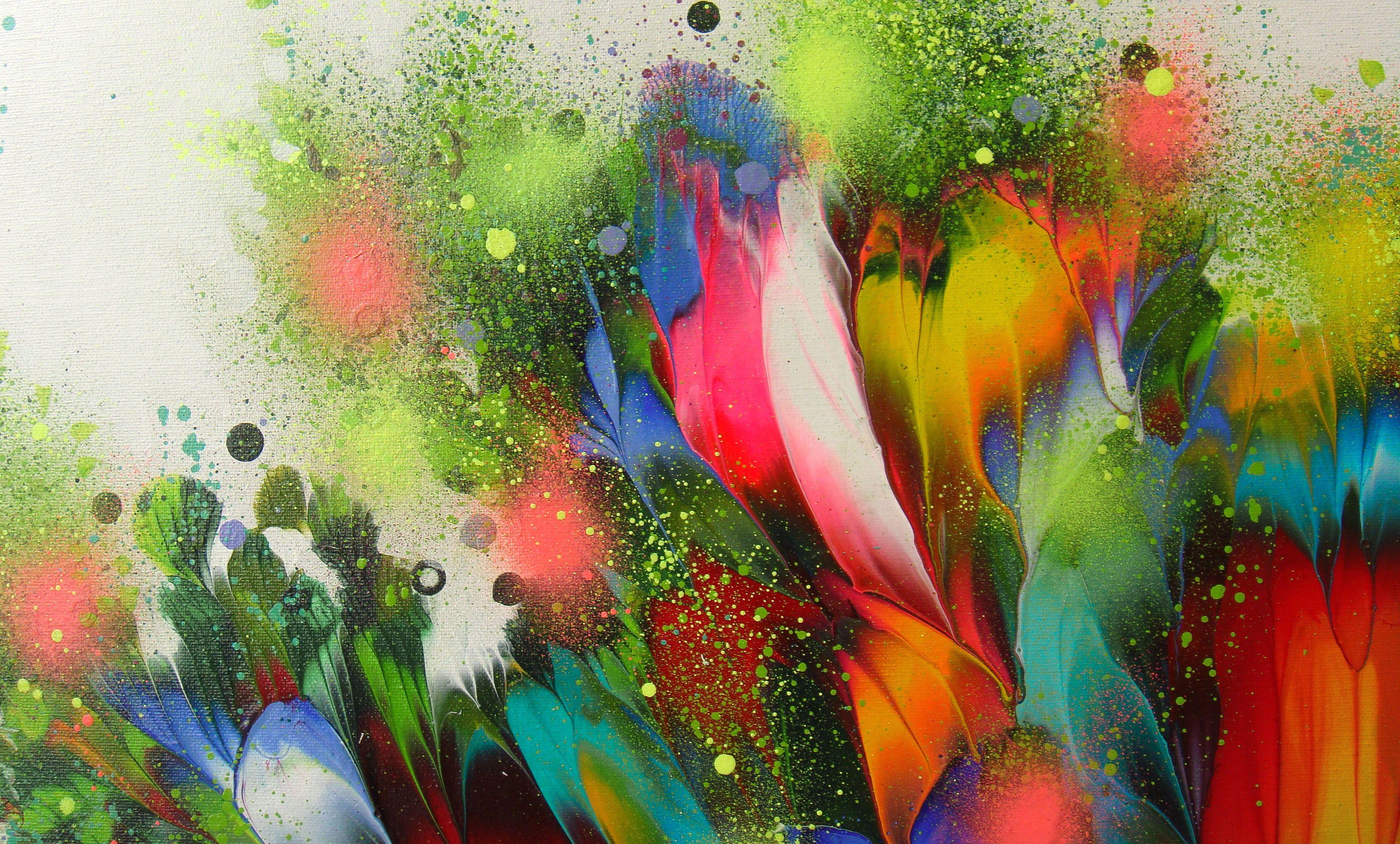 ALBERO FIORITO, Pittura, Acrilico su tela - Painting di Irini Karpikioti