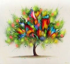 ÁRBOL FLORIDO, Pintura, Acrílico sobre lienzo