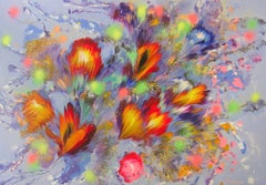 LILAC CHARM, Painting, Acrylic on Canvas