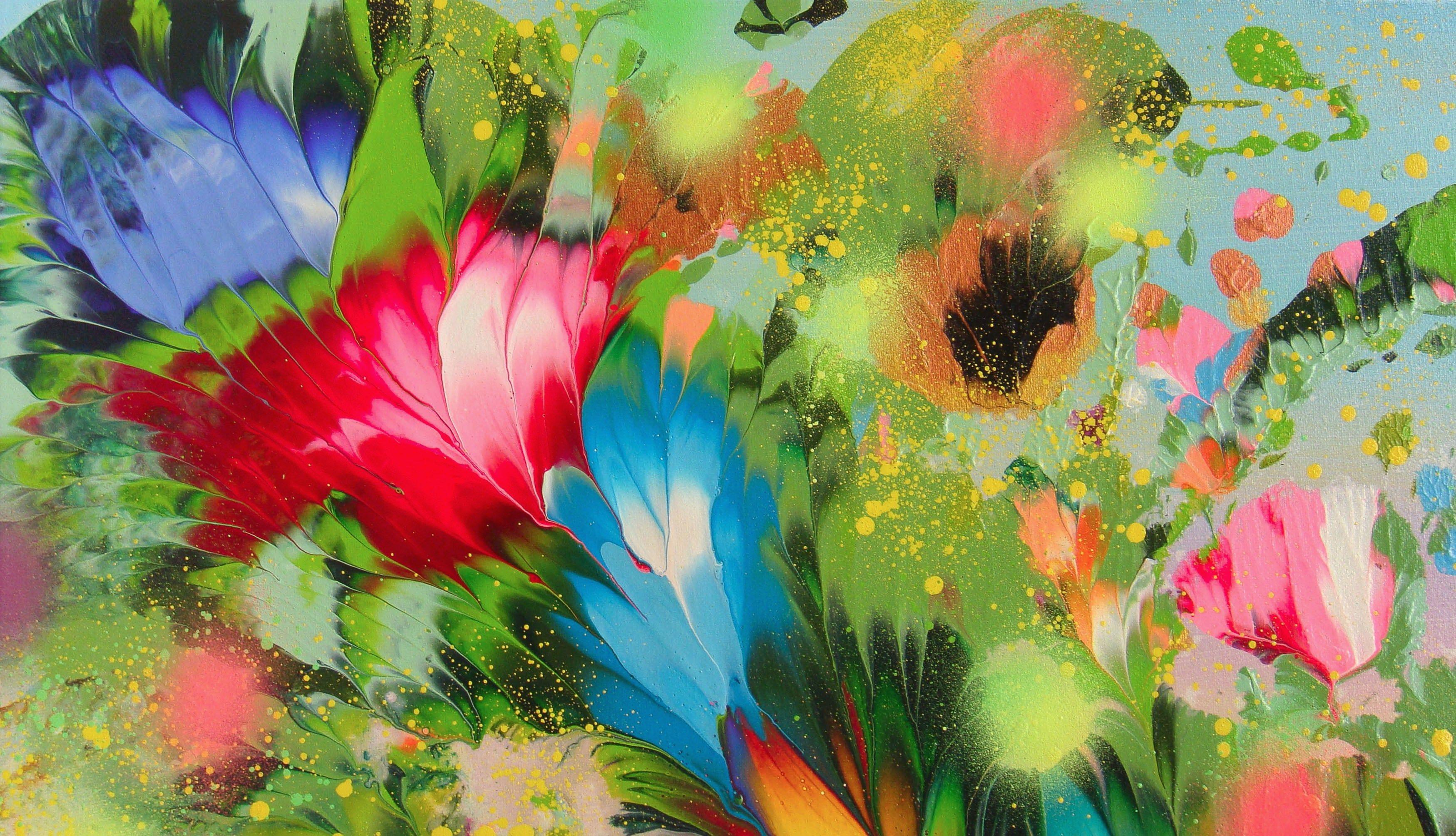 MORNING BEAUTY, Gemälde, Acryl auf Leinwand (Braun), Abstract Painting, von Irini Karpikioti
