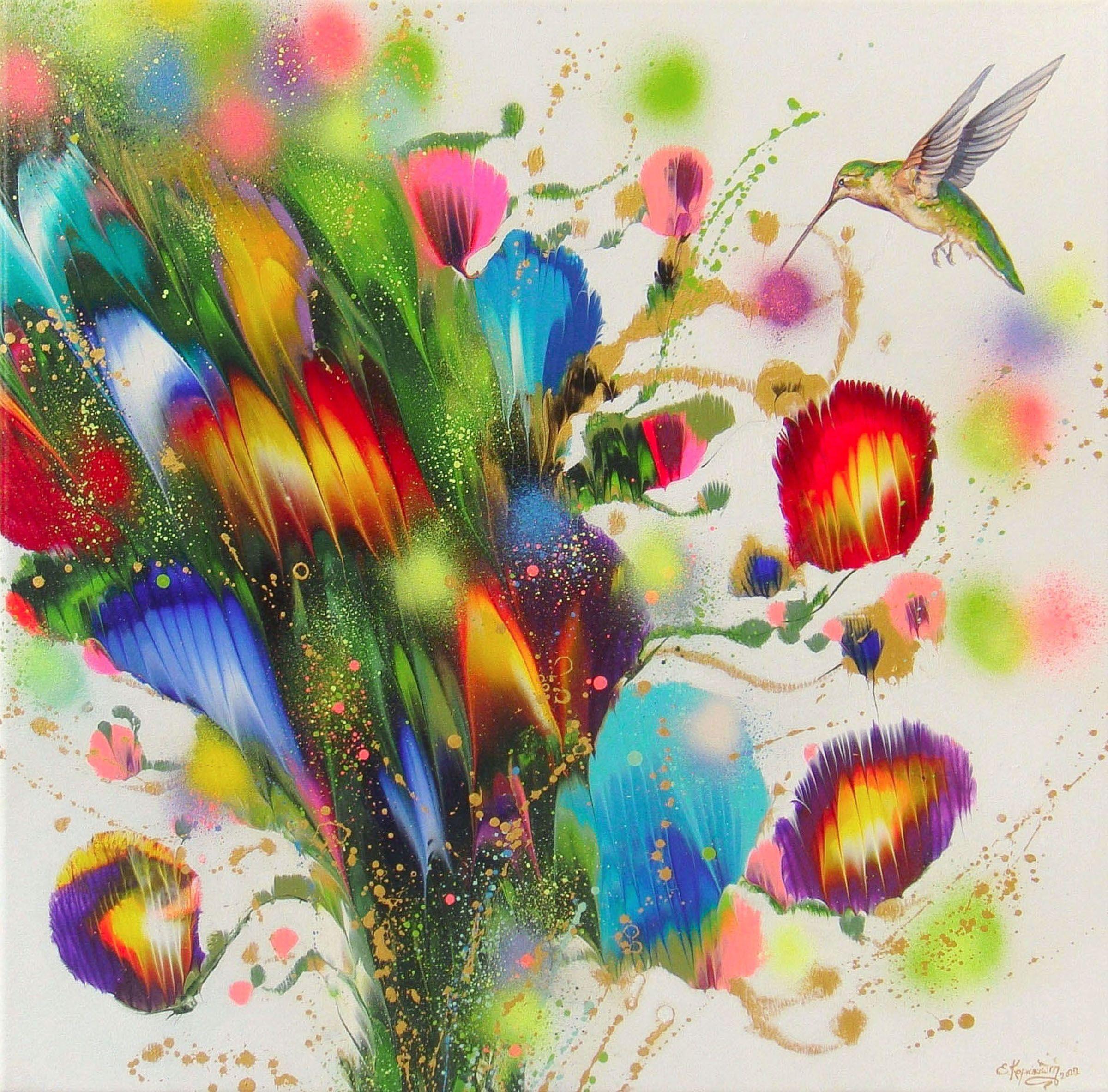 Abstract Painting de Irini Karpikioti - NUEVO DÍA, Pintura, Acrílico sobre lienzo