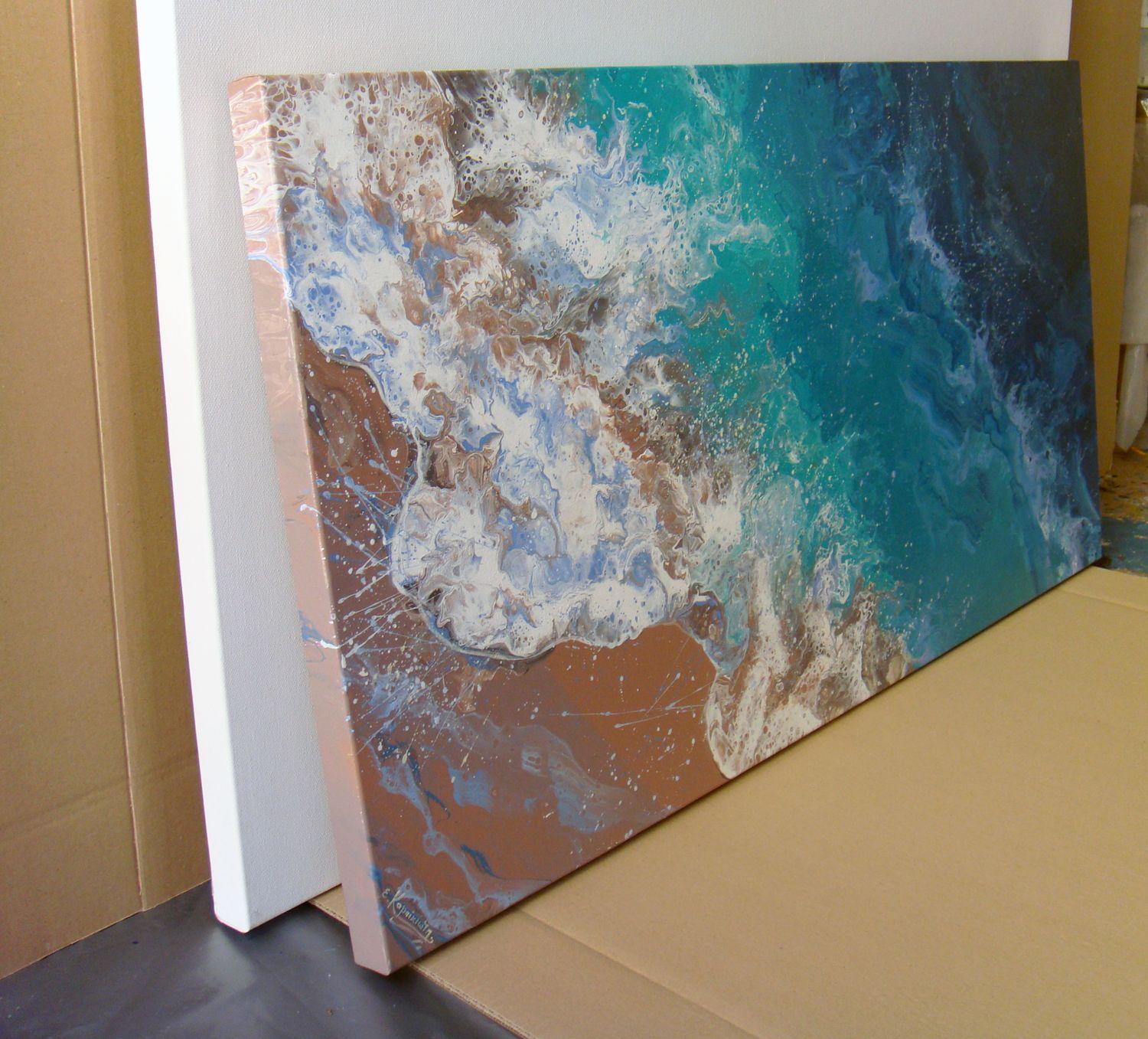 SEA WAVES, Painting, Acrylic on Canvas 2
