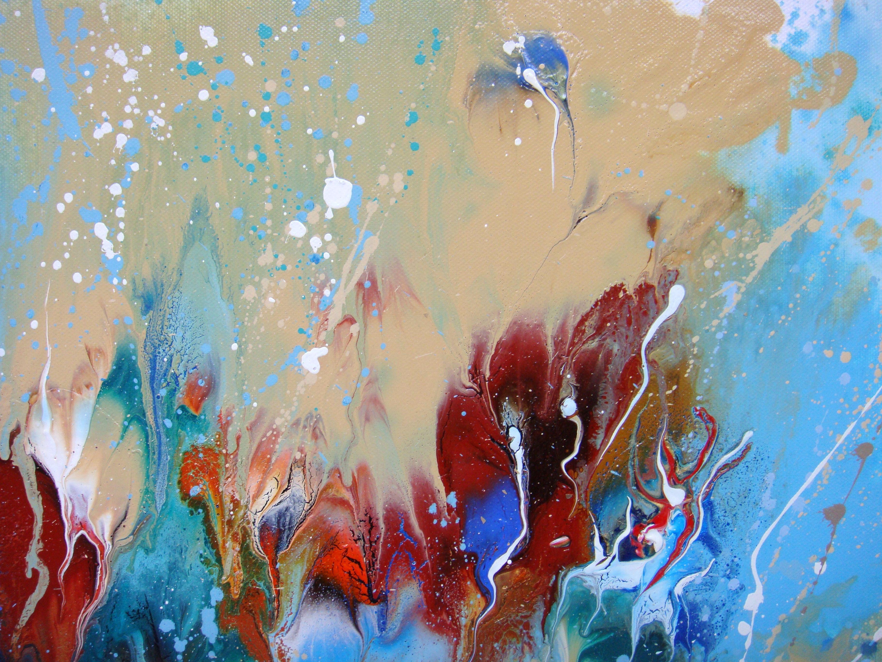 SPLASHES, Painting, Acrylic on Canvas For Sale 1