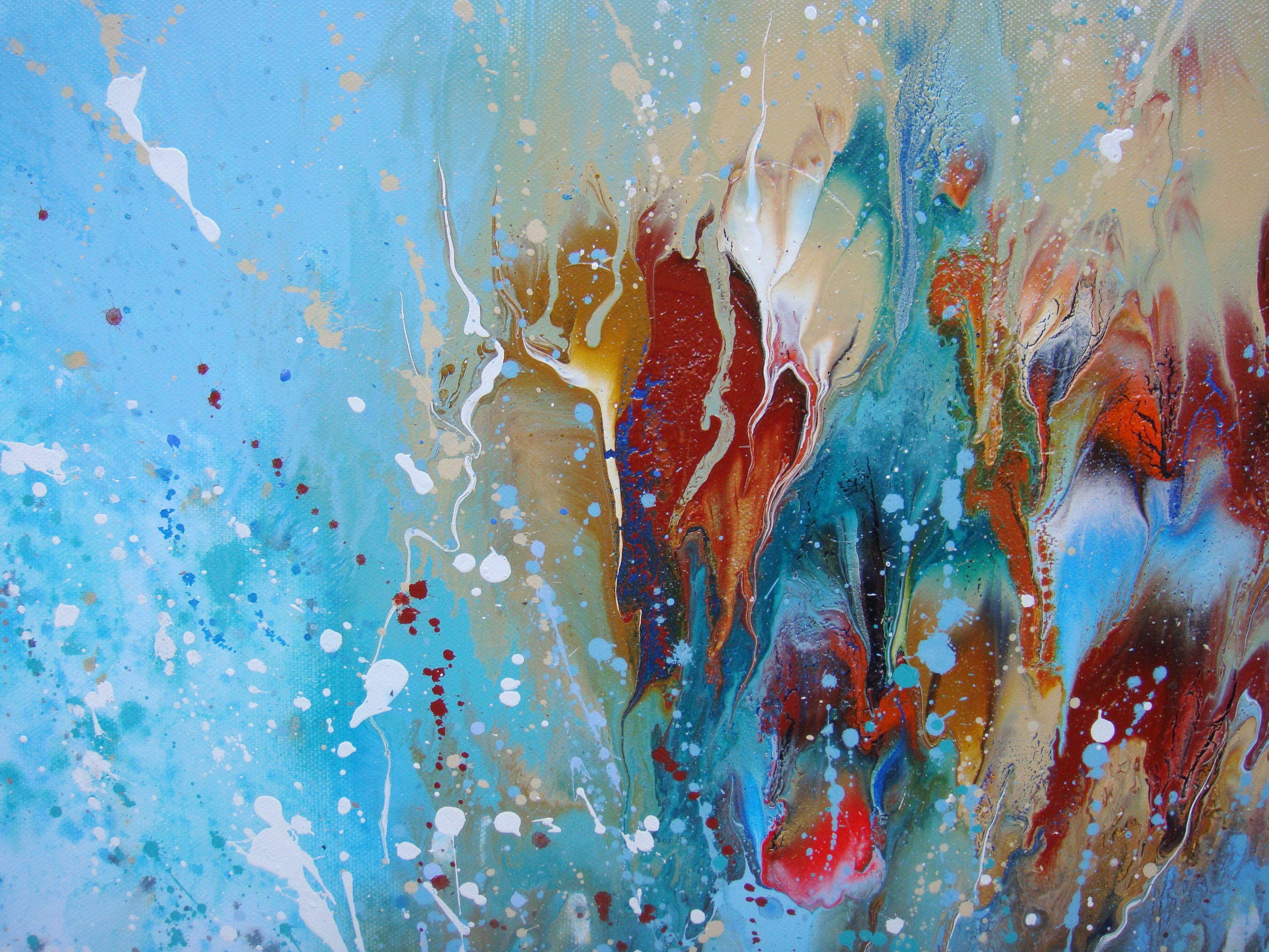 SPLASHES, Painting, Acrylic on Canvas For Sale 2