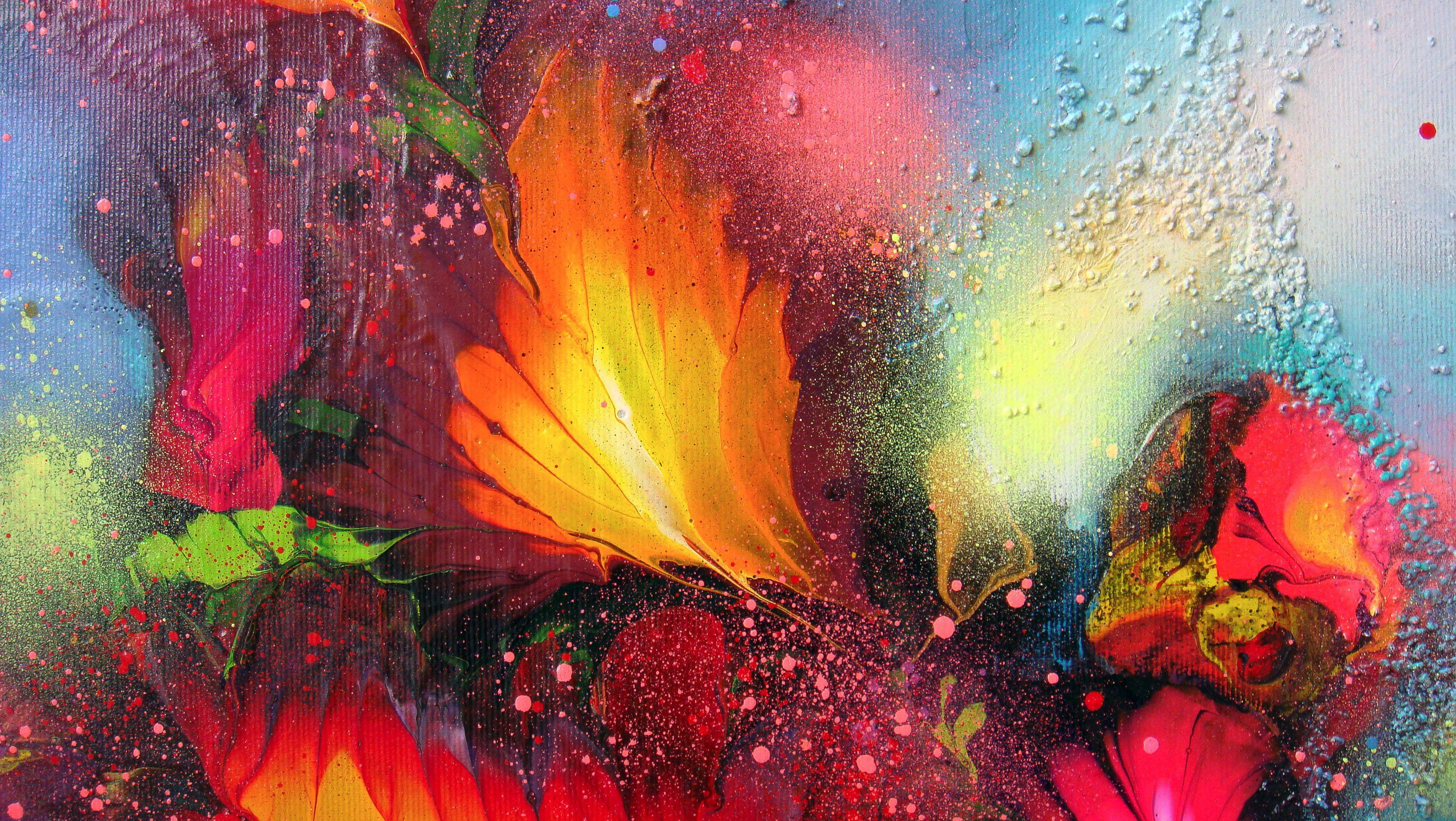 SUEÑOS DE PRIMAVERA, Pintura, Acrílico sobre lienzo - Painting de Irini Karpikioti