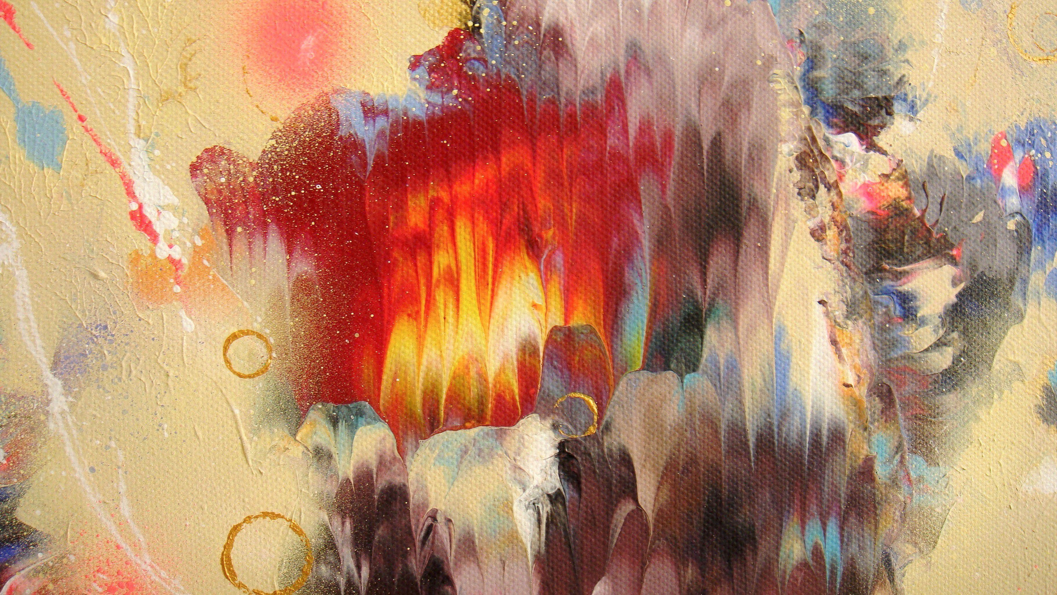 INSPIRATION DE SUNNY, Peinture, Acrylique sur Toile - Abstrait Painting par Irini Karpikioti