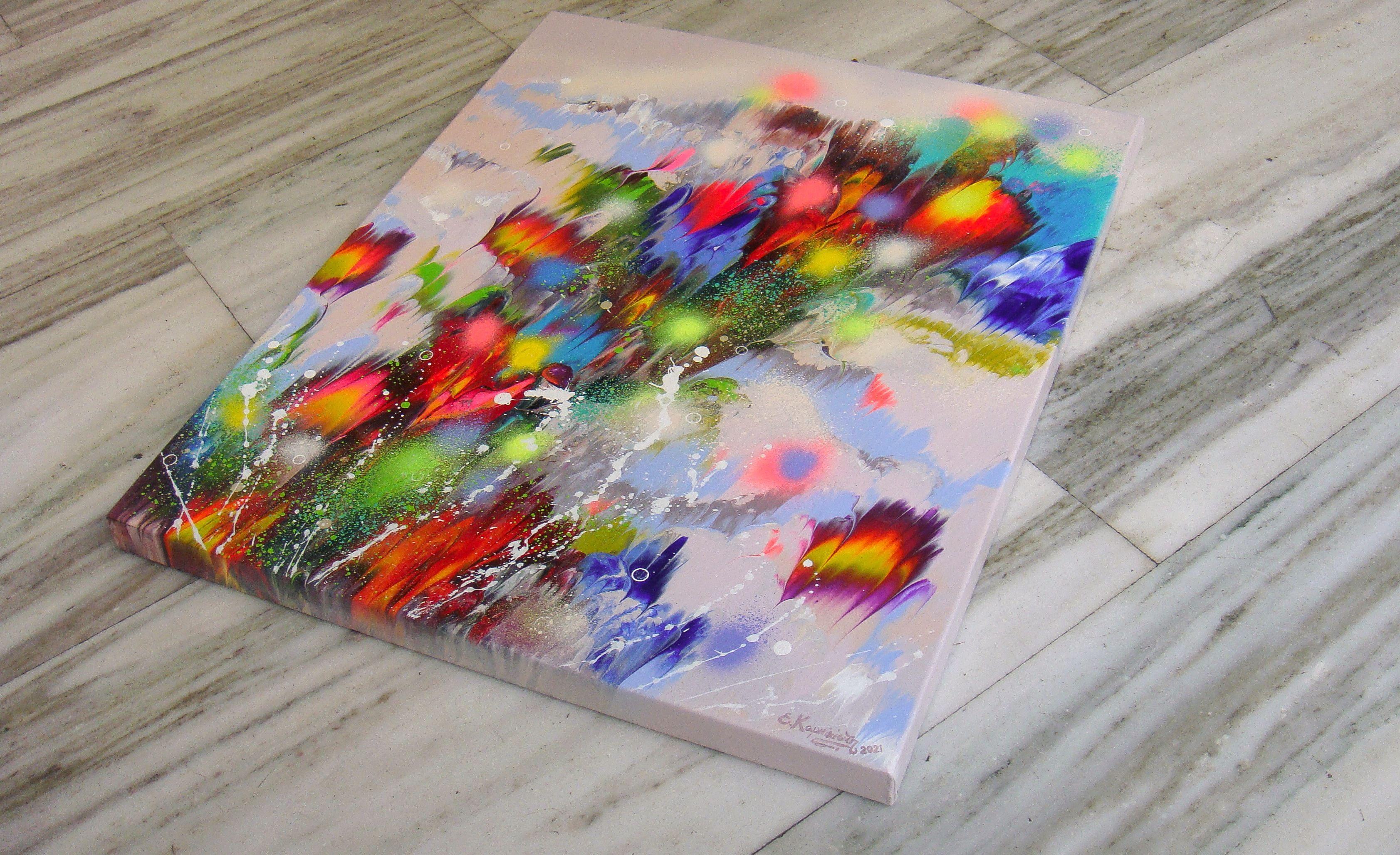 MATTINA DI SOLE, Pittura, Acrilico su tela - Painting Astratto di Irini Karpikioti