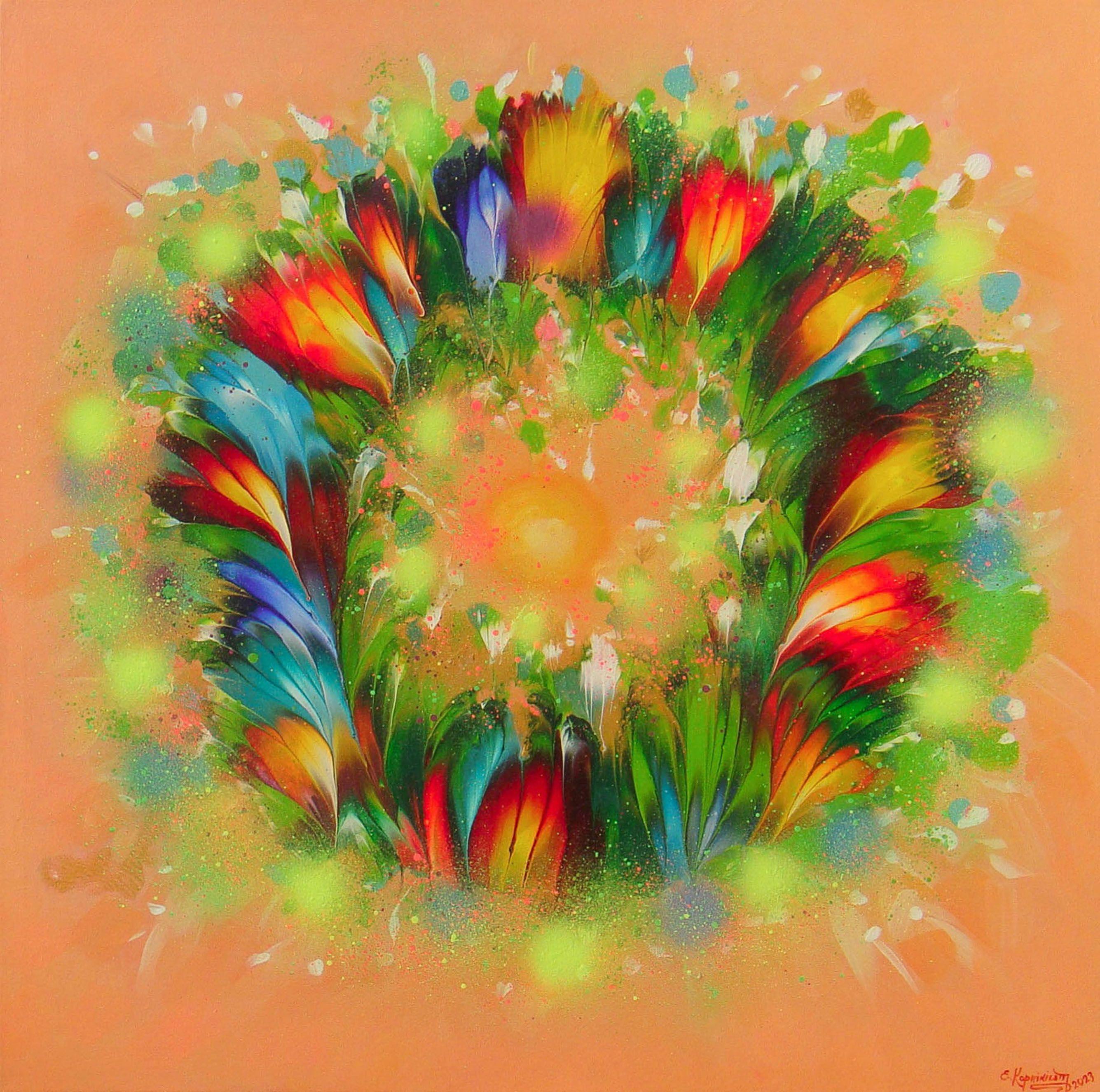 Abstract Painting de Irini Karpikioti - SOMBRA SOLAR, Pintura, Acrílico sobre lienzo