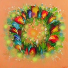 SUNNY WREATH, Painting, Acrylic on Canvas