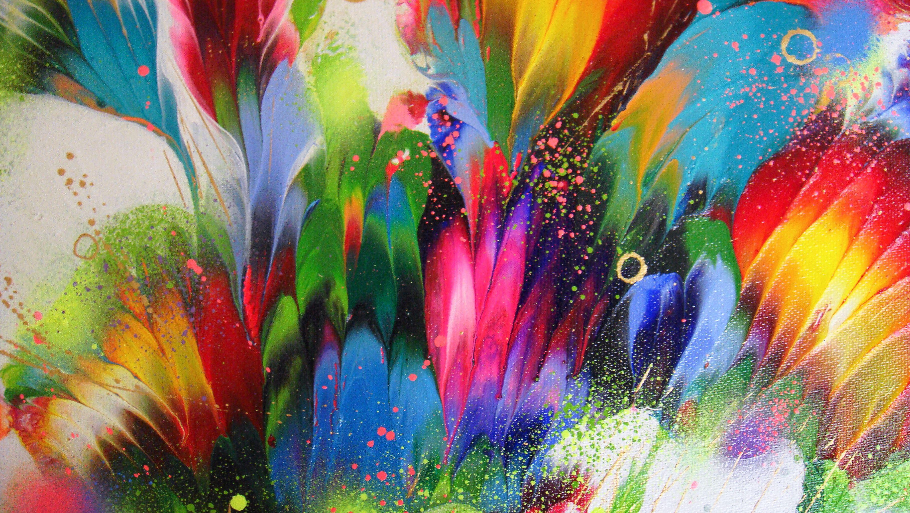 THE MAGICAL POWER OF FLOWERS, Painting, Acrylic on Canvas For Sale 1