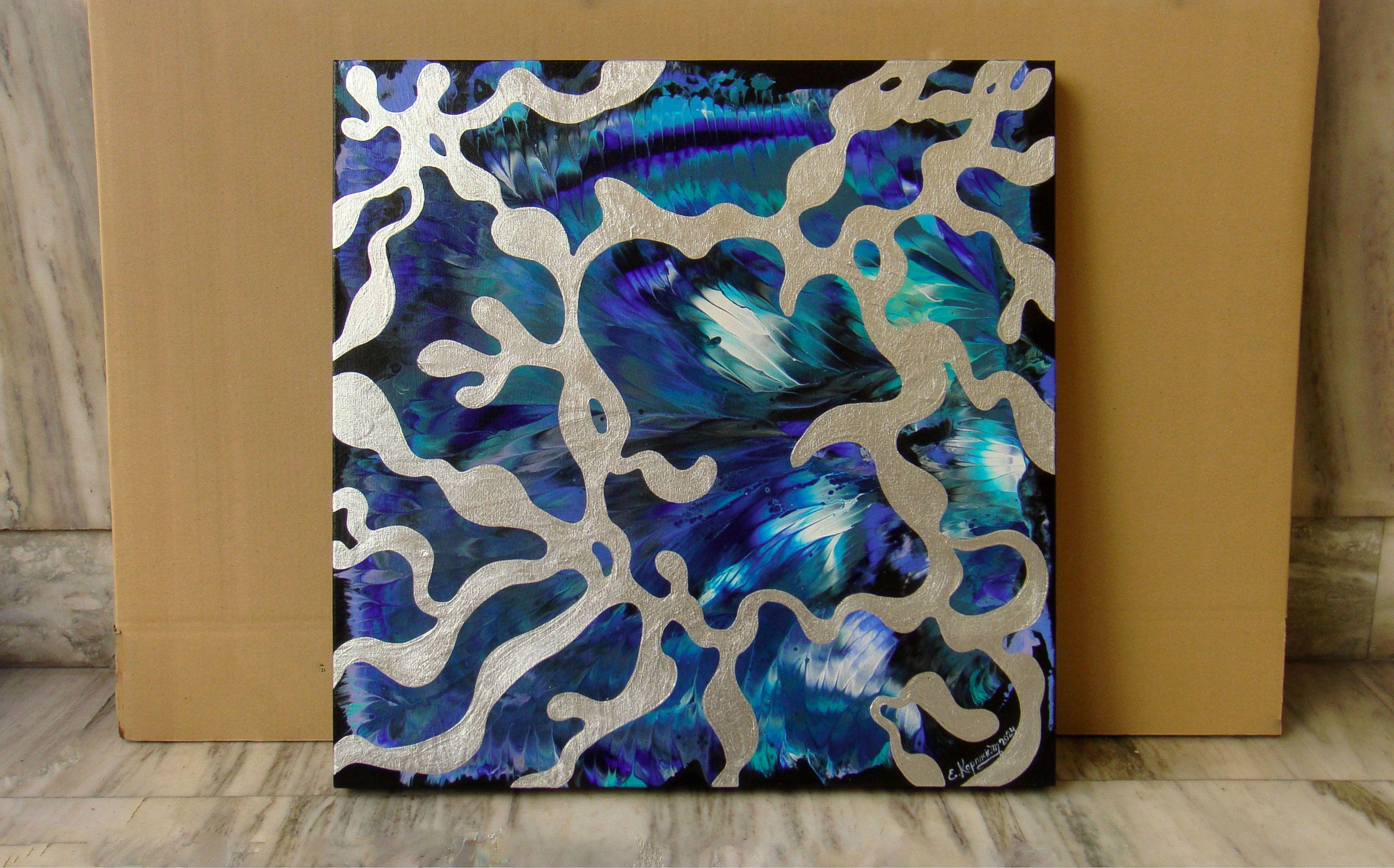 PATTERNI D'INVERNO, Pittura, Acrilico su tela - Painting di Irini Karpikioti