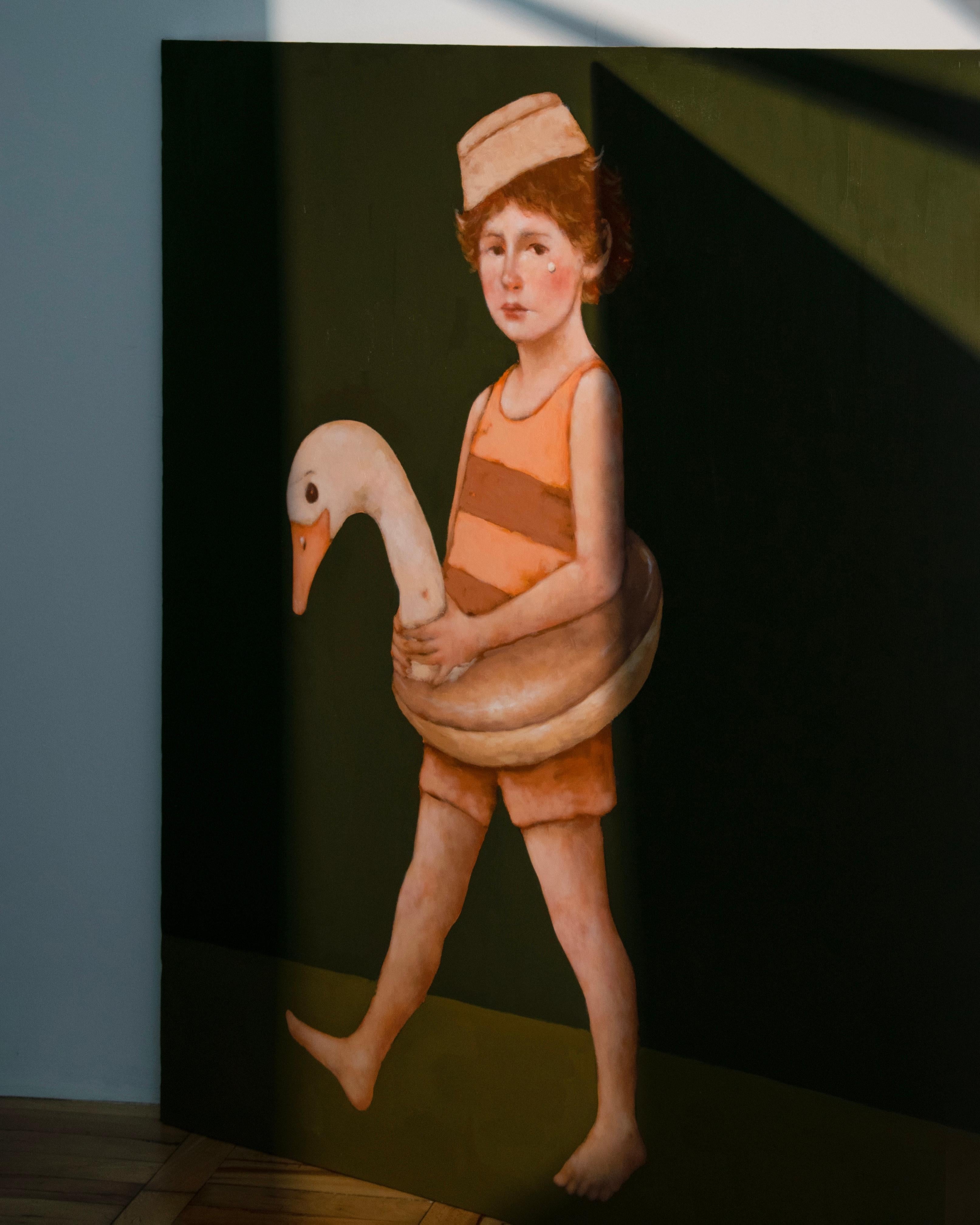 KONTEMPORÄRES KUNSTWERK Figurativ Kinder Öl Irinka Talakhadze NEW Malerei im Angebot 1