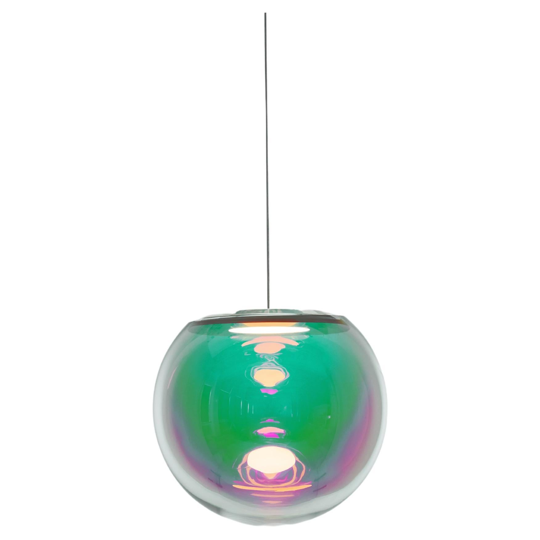 Glass Pendant Light "Iris Globe" 30 cm, Sebastian Scherer for NEO/CRAFT