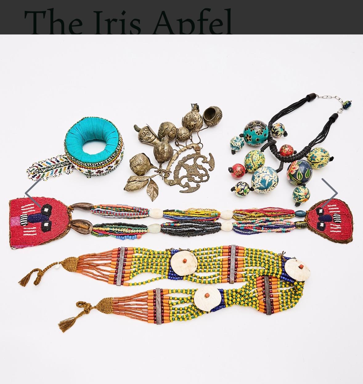 Iris Apfel Estate Personal Beaded Tribal Bracelet African Bangle Bracelet en vente 5