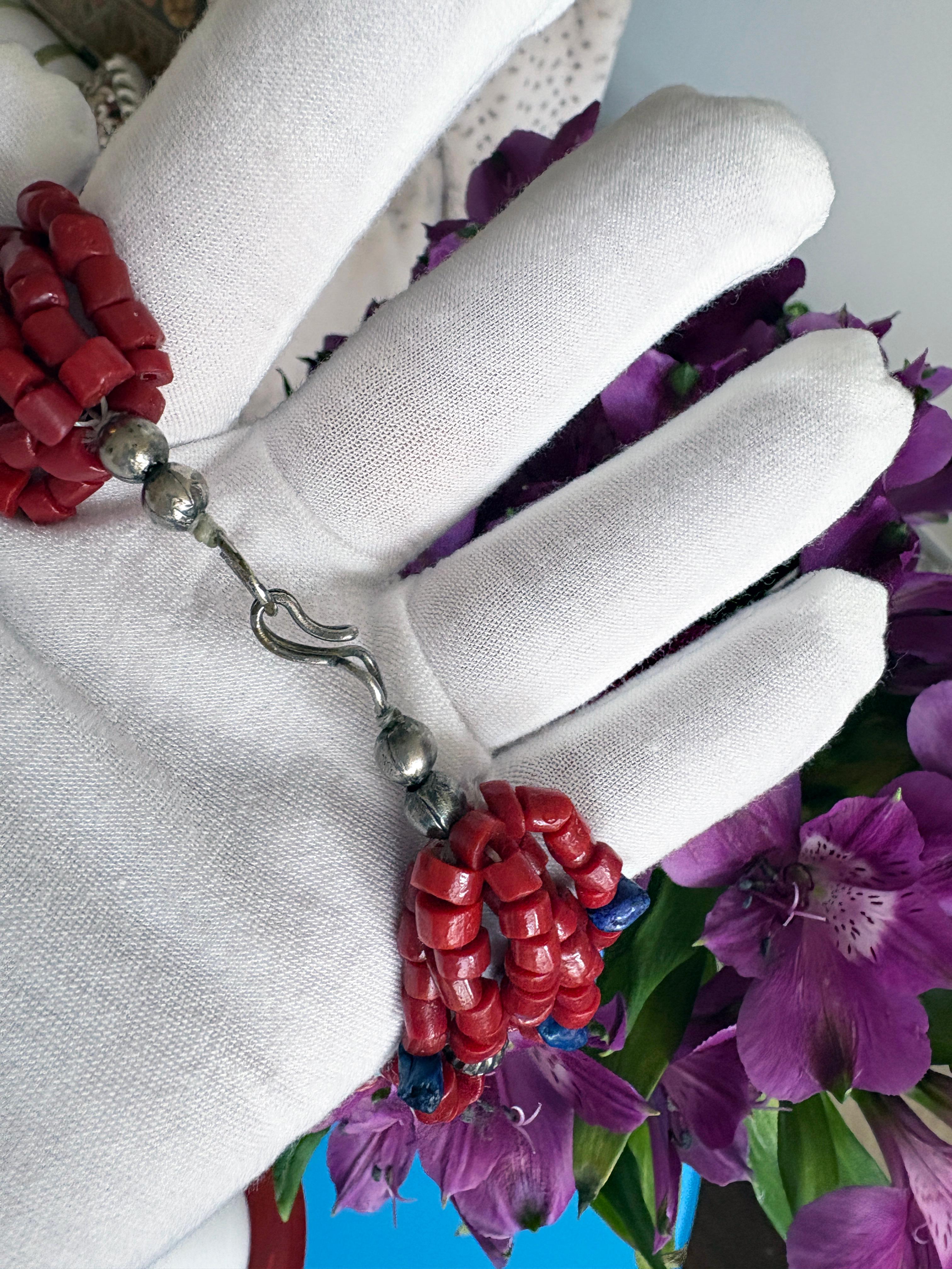 Iris Apfel Estate Collana personale in corallo, turchese, lapislazzuli e argento Tribale in vendita 5