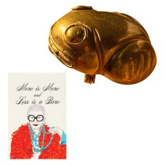 Iris Apfel Estate Personal Frog Brooch Pin With Certificate of Authenticity