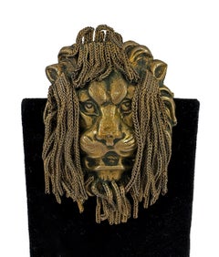 Iris Apfel Estate Personal Lion Brooch Pin Fringe Mane Fabulous!