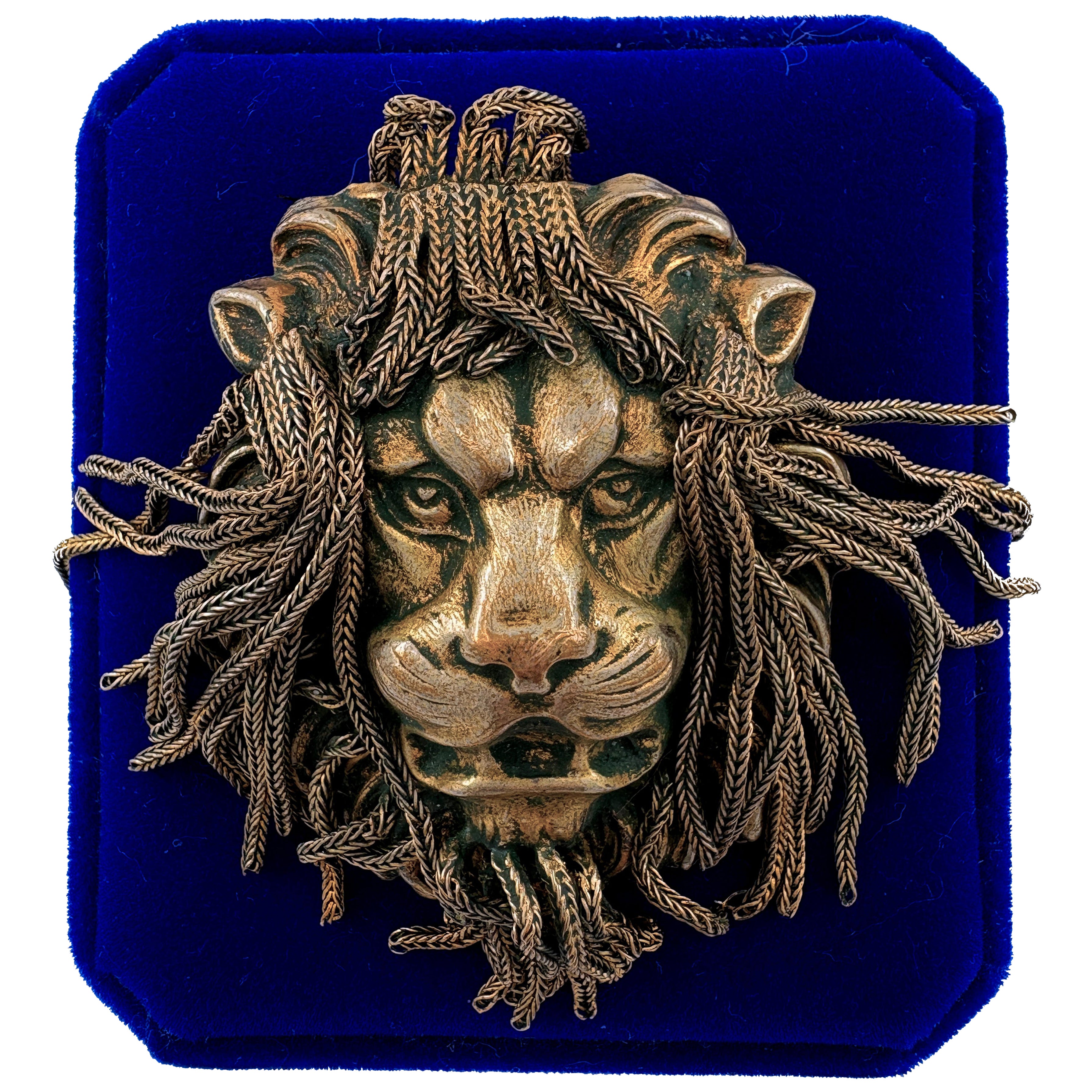 Iris Apfel Estate Personal Lion Broche Pin Fringe Mane Fabulous !