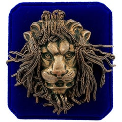 Iris Apfel Estate Personal Lion Brooch Pin Fringe Mane Fabulous!