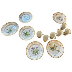 Iris Apfel Estate Personal Teacups And Plates Denmark Hand Painted Wildflowers