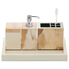 Set da bagno Iris in Wood con intarsi Corno Italiano, Mod 1775-1776-1777-1783