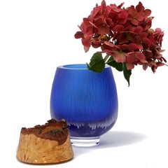 Iris Blue Frida with Fine Cuts Stacking Vessel, Pia Wüstenberg