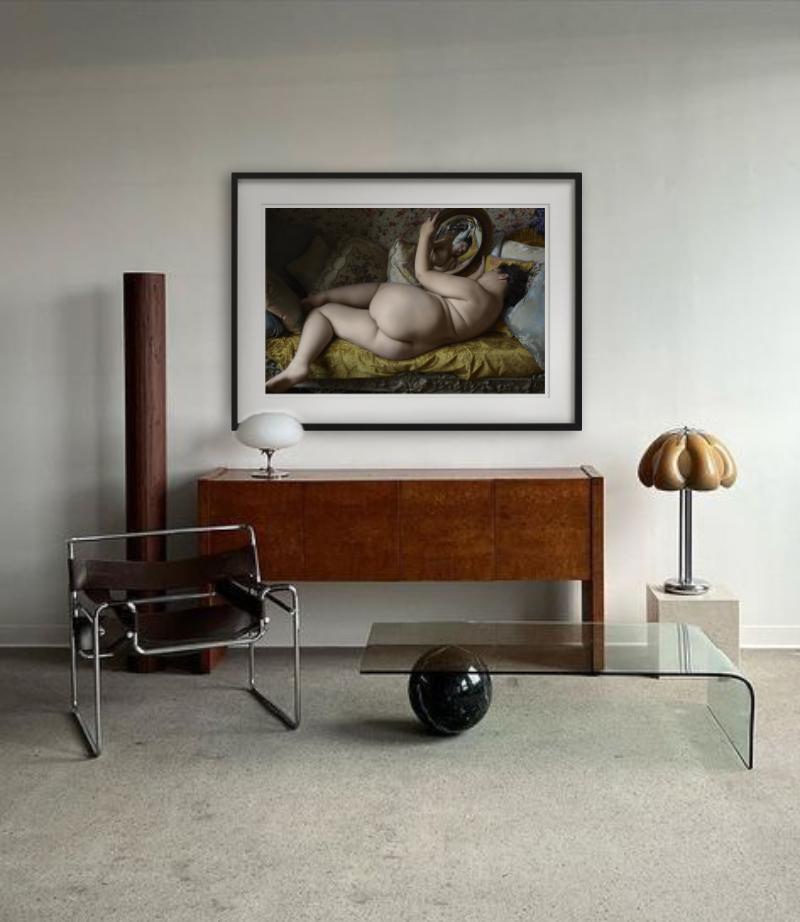 Female Nude on a Yellow Sofa with Mirror, looking like a renaissance painting, photographed by Iris Brosch.

All prints are limited edition. Available in multiple sizes. High-end framing on request.

All prints are done and signed by the artist. The